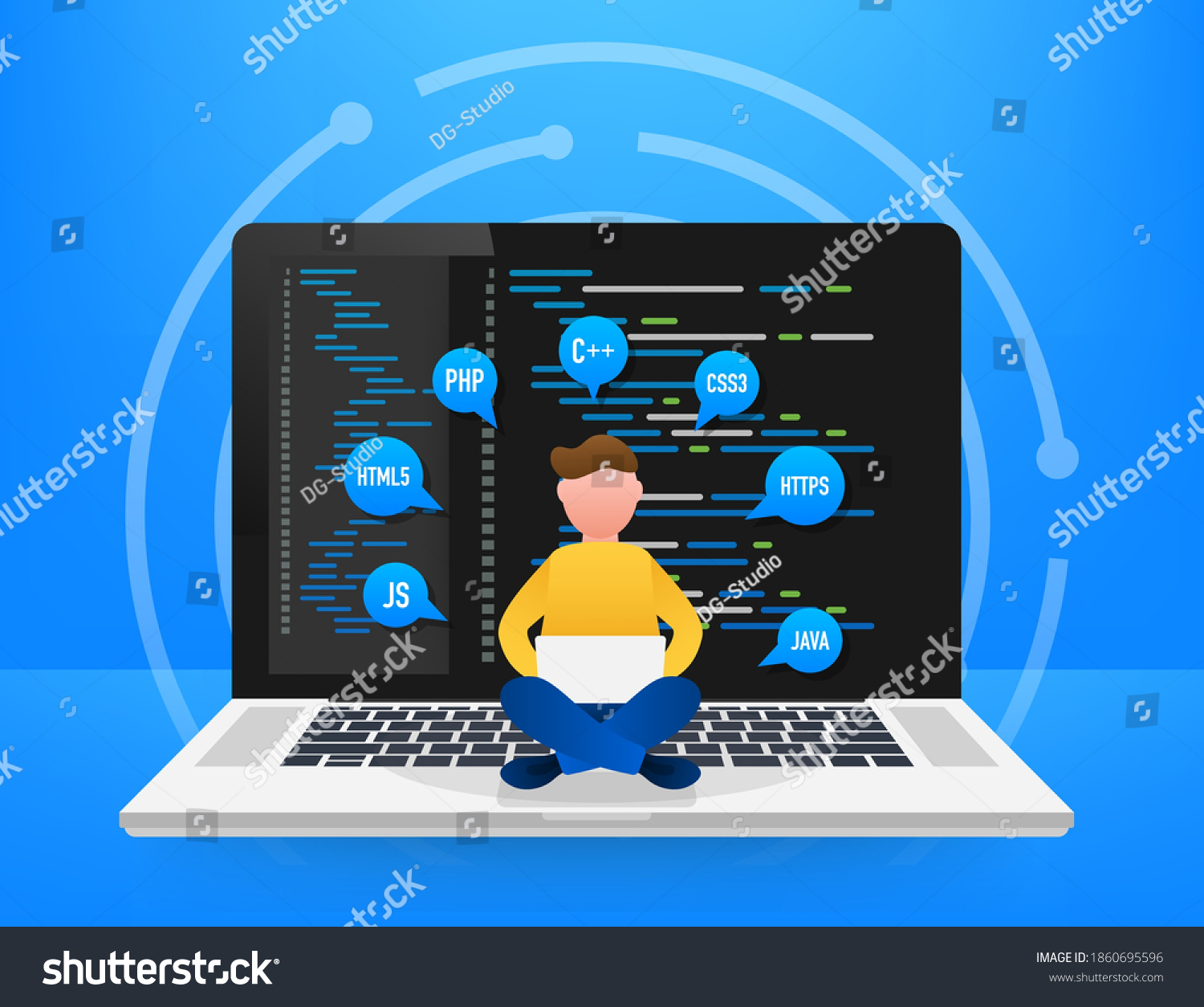 Digital Java Code Text Computer Software Stock Vector (Royalty Free ...