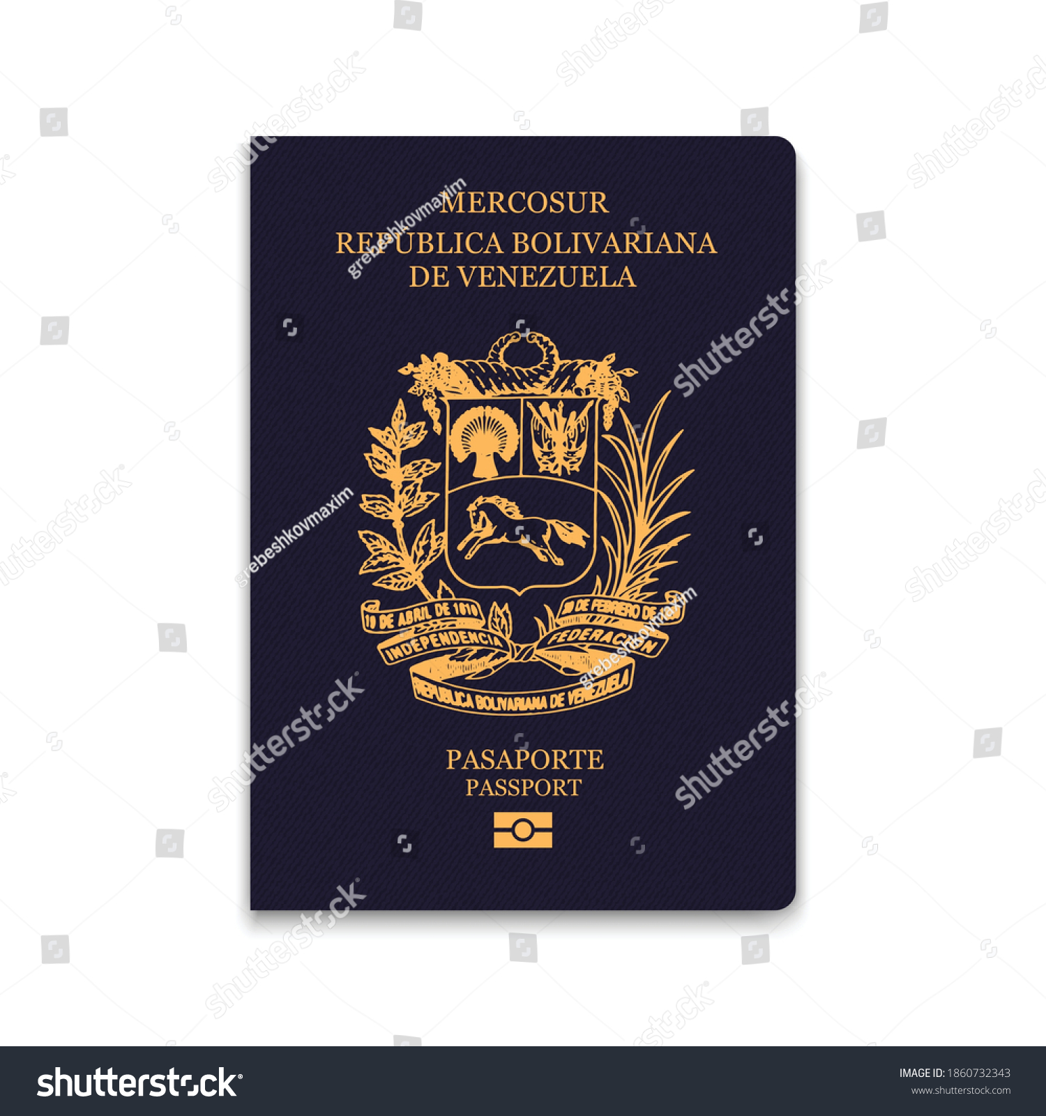 Passport Citizen Id Template Vector Illustration Stock Vector Royalty Free 1860732343