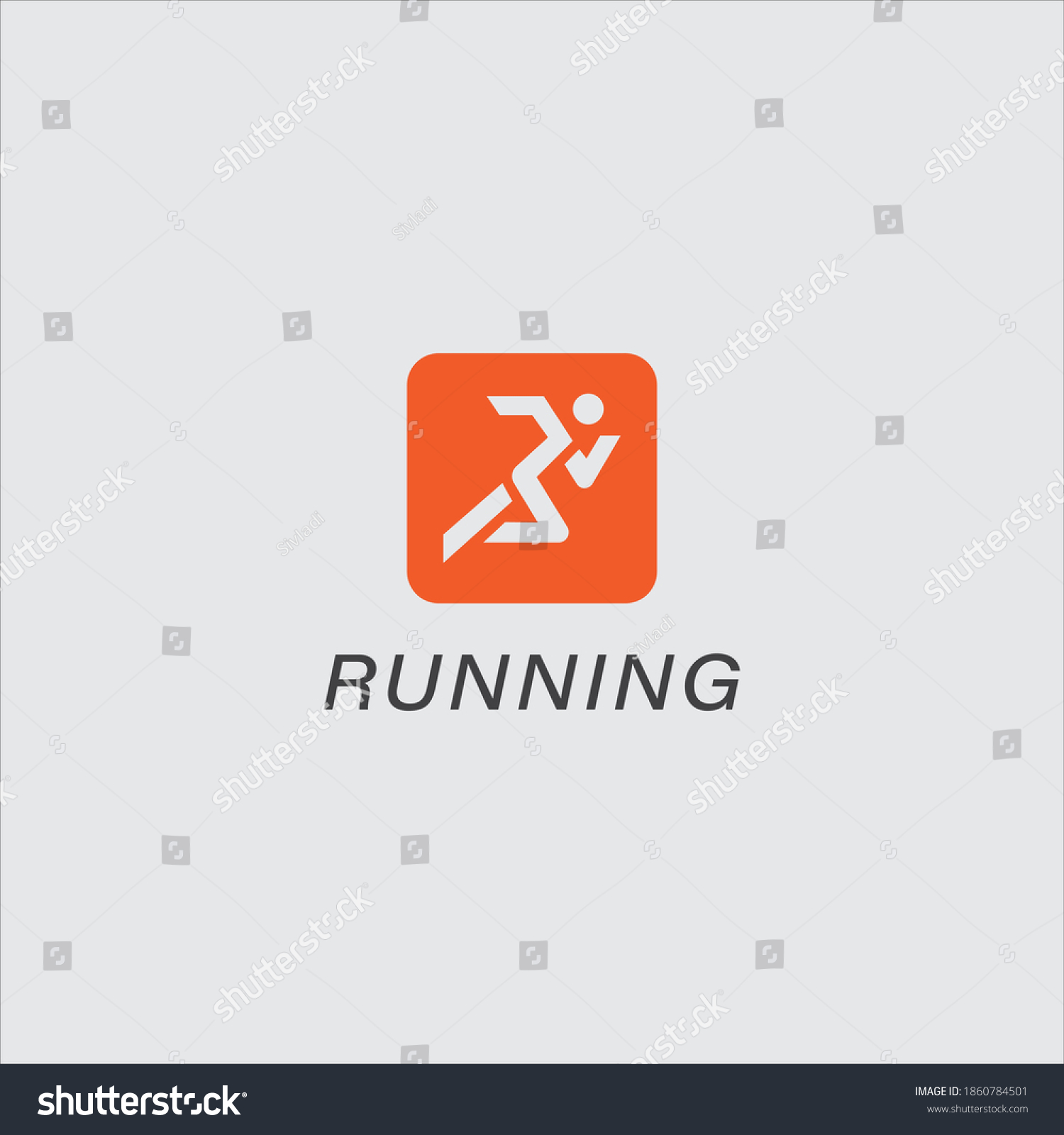 Running Logo Design Vector Illustration Stock Vector (Royalty Free ...