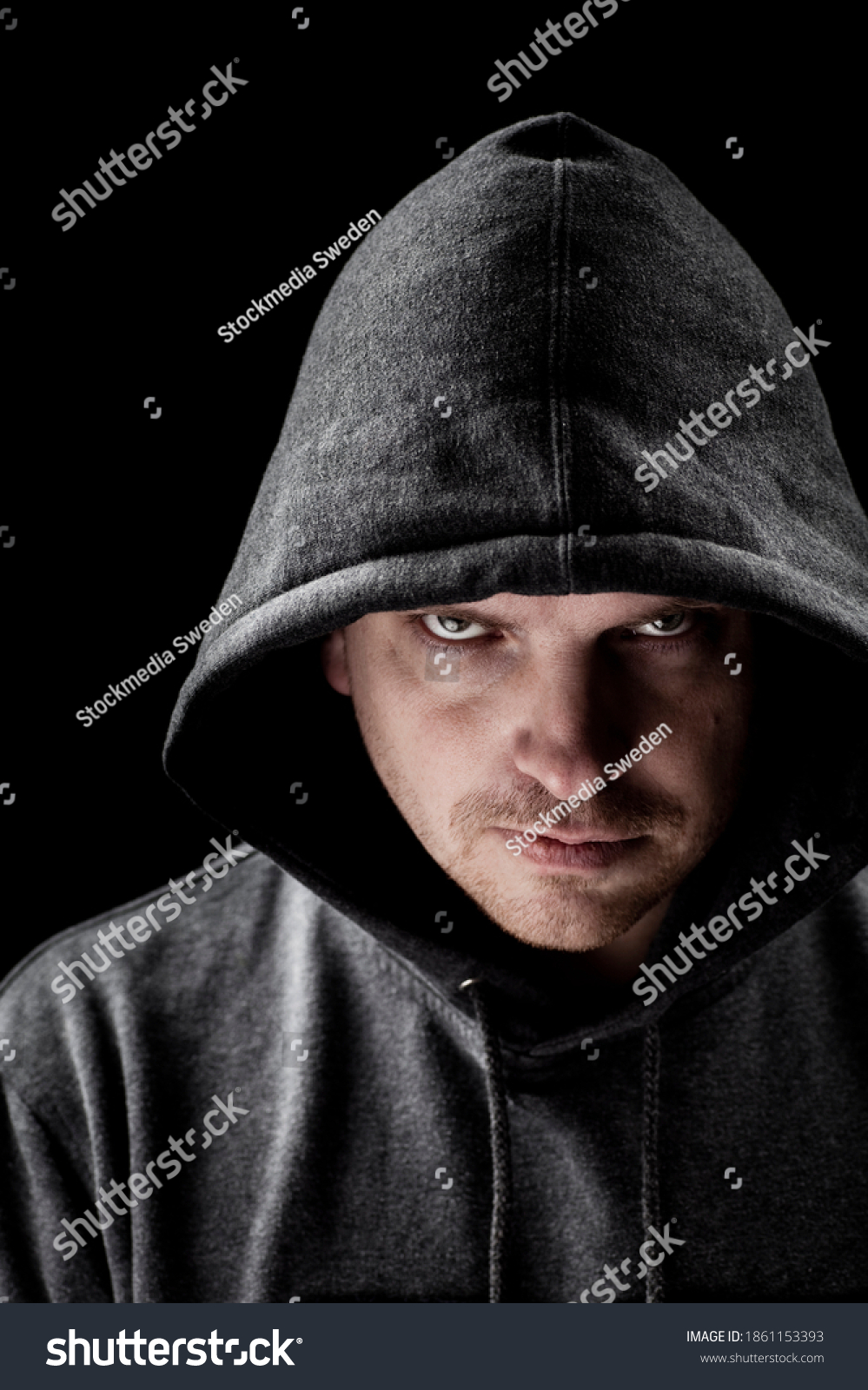 Dark Low Key Portrait Man Looking Stock Photo 1861153393 | Shutterstock