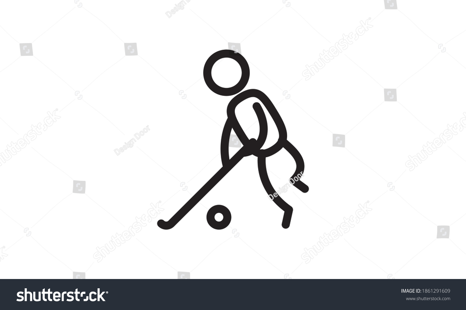 Field Hockey Player Vector Image Stock Vector (Royalty Free) 1861291609 ...