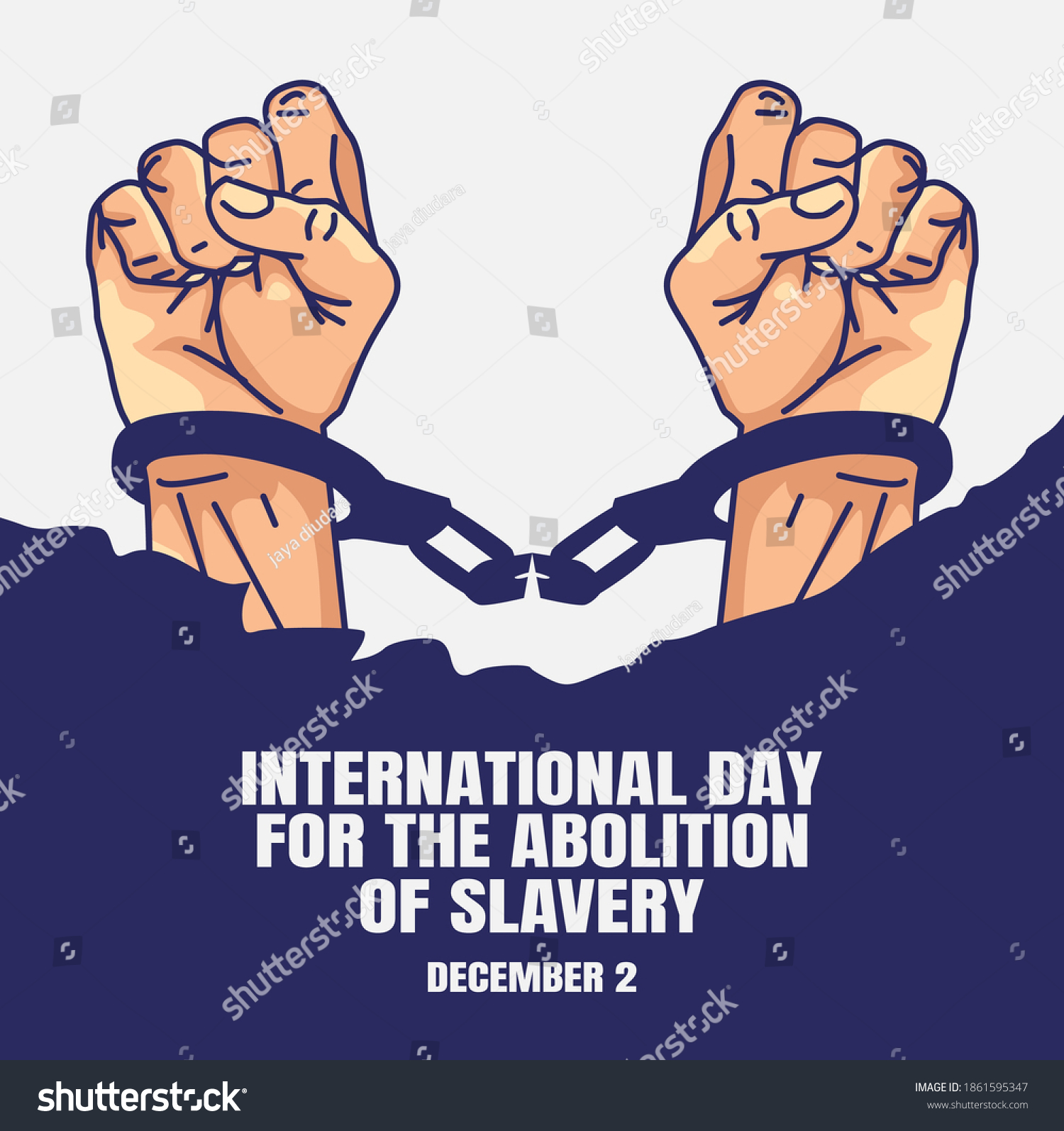 Vector Graphic International Day Abolition Slavery Stock Vector Royalty Free 1861595347 