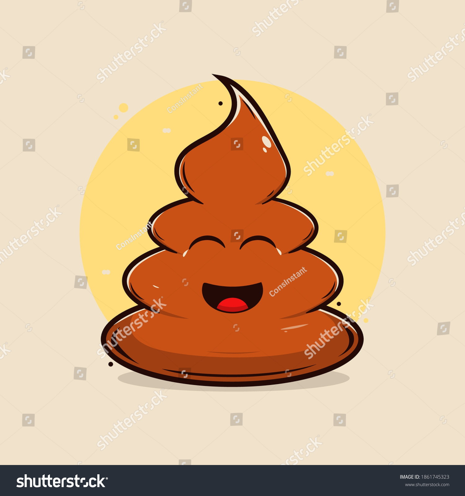 Poop Laughing Cartoon Illustration Premium Vector Stock Vector Royalty