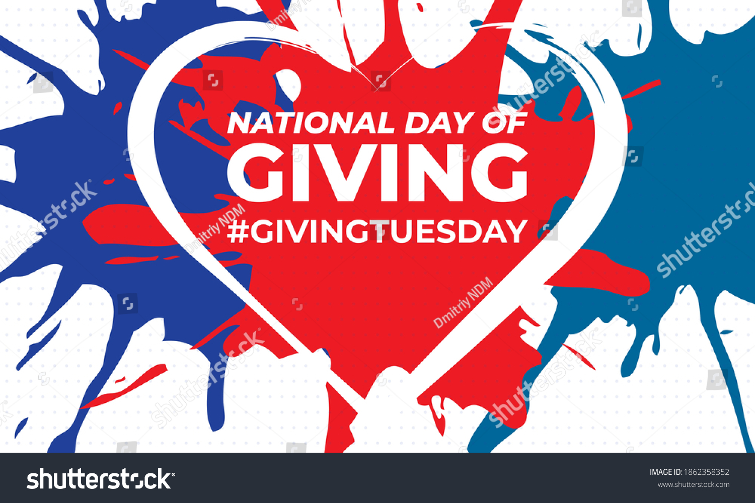 National Day Giving Givingtuesday Encourages Giving Stock Vector