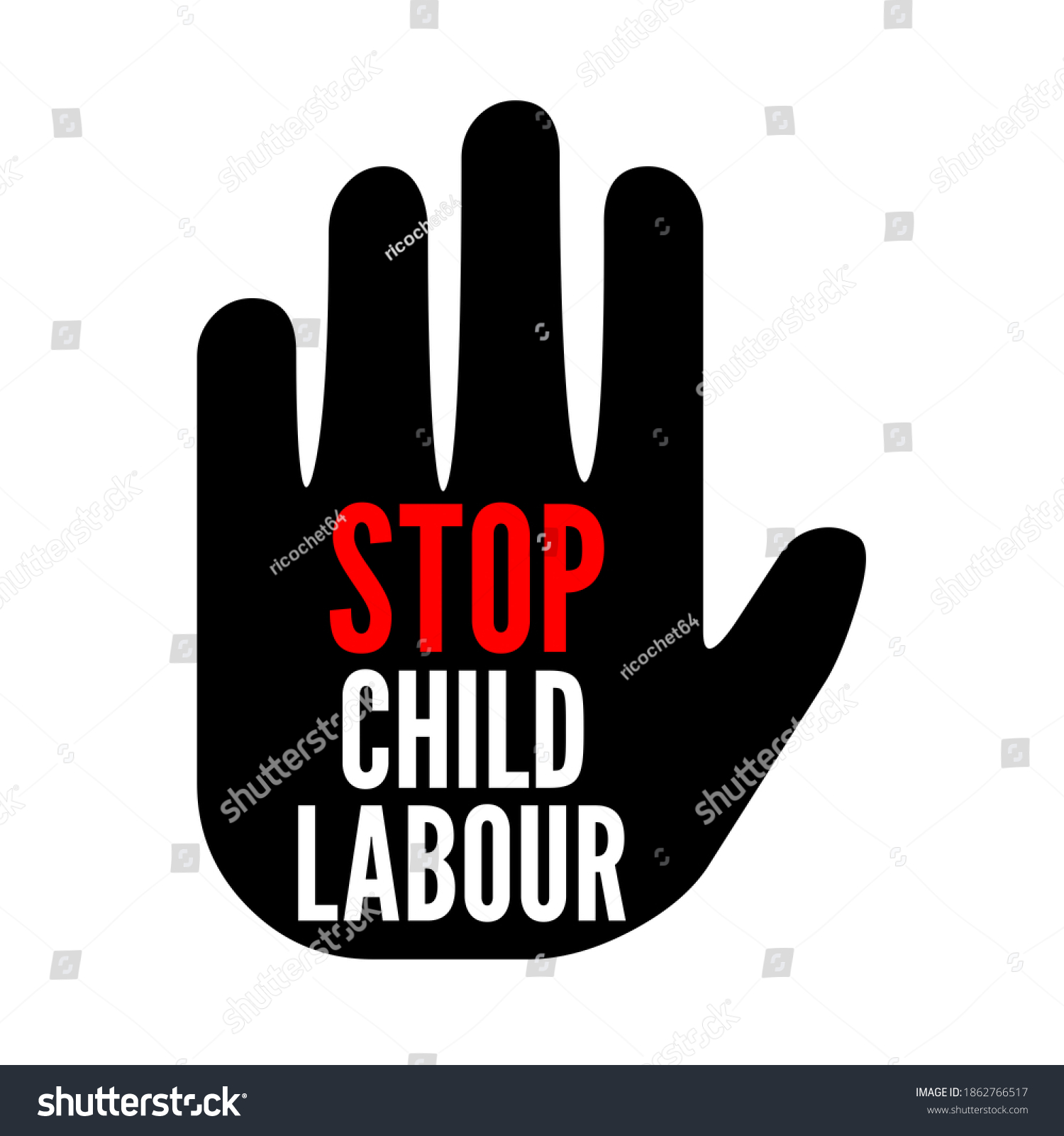 Stop Child Labour Symbol Illustration Stock Illustration 1862766517 ...