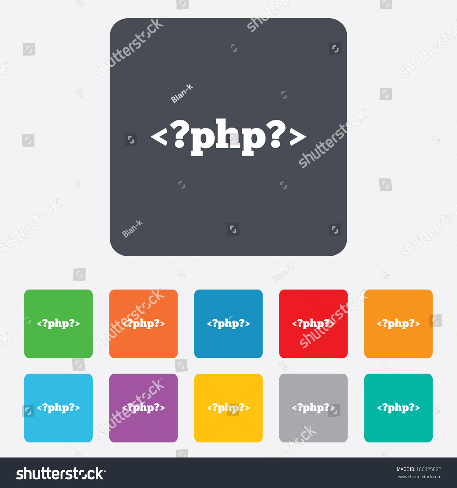 Php Sign Icon Programming Language Symbol Stock Vector (Royalty Free ...