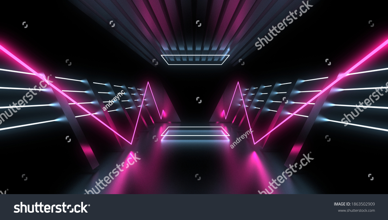 3d Abstract Background Neon Lights Neon Stock Illustration 1863502909 ...