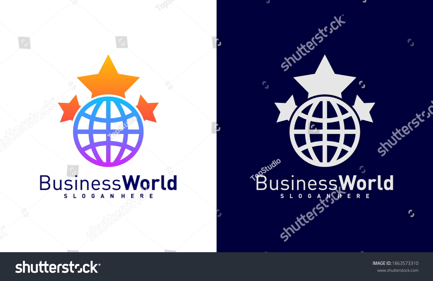 World Star Logo Vector Template Creative Stock Vector (Royalty Free ...