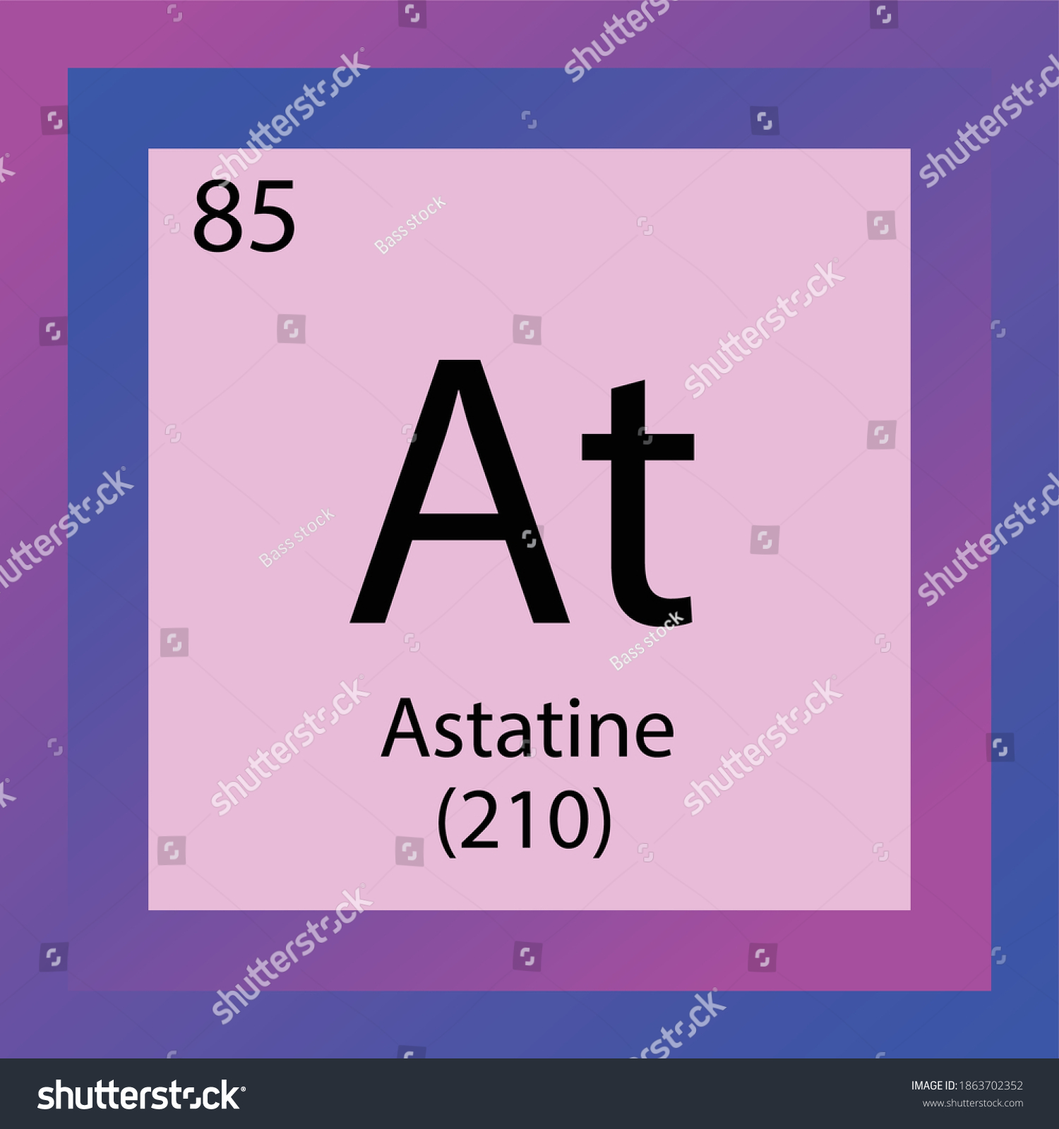 Astatine Chemical Element Periodic Table Single Stock Vector Royalty Free 1863702352