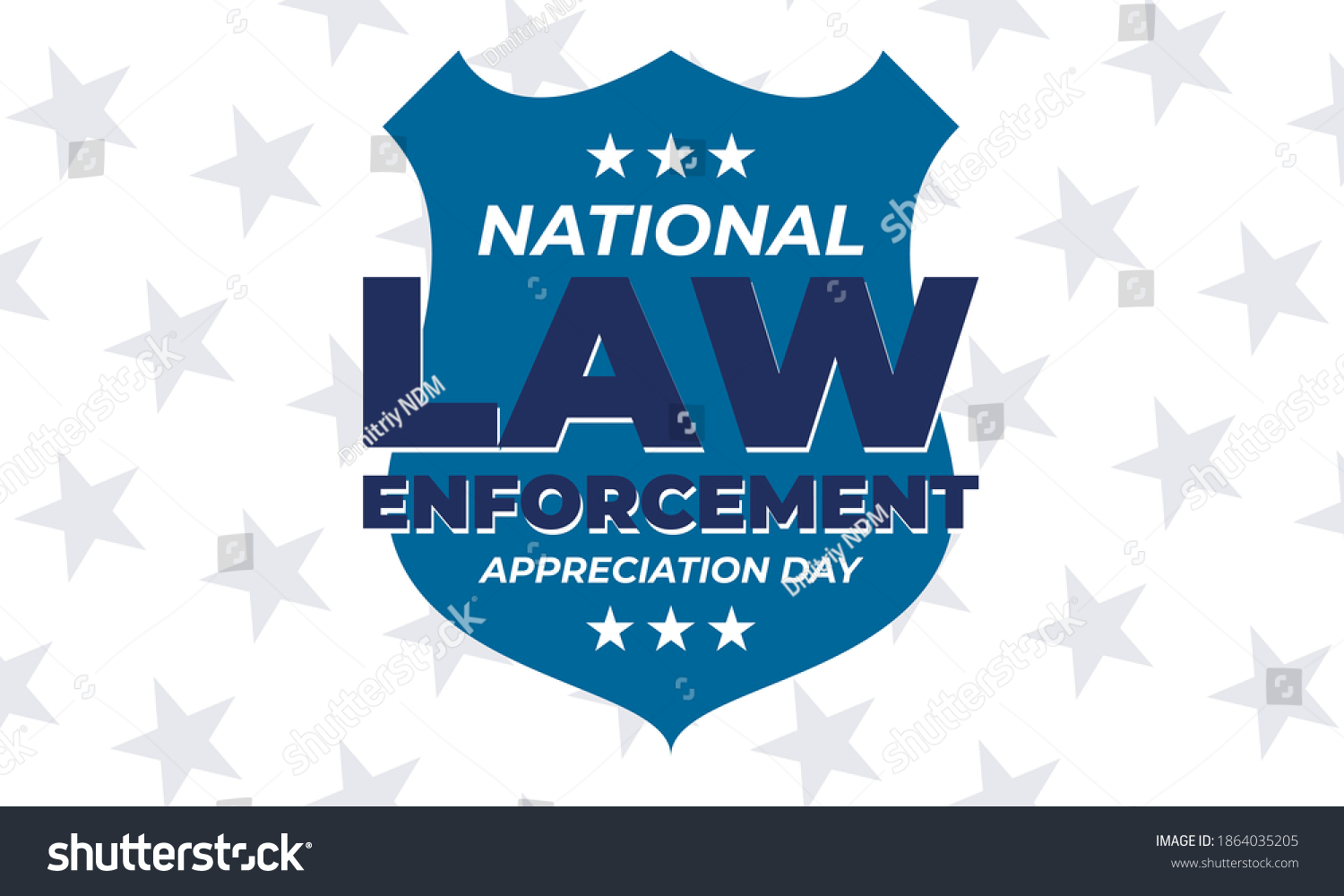 National Law Enforcement Appreciation Day Lead Stock Vector (Royalty