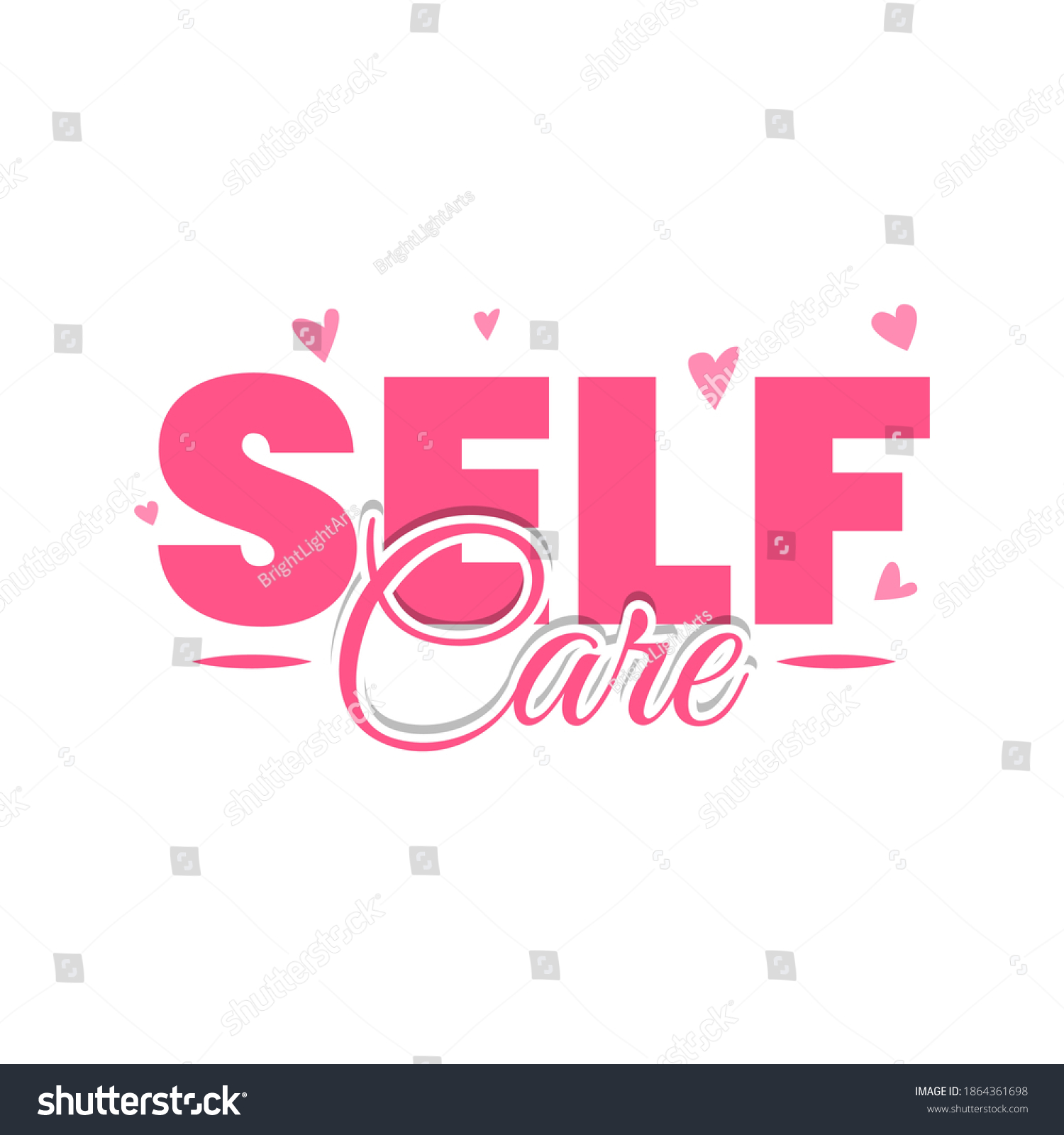 Self Care Motivational Quote Background Vector Stock Vector (Royalty ...