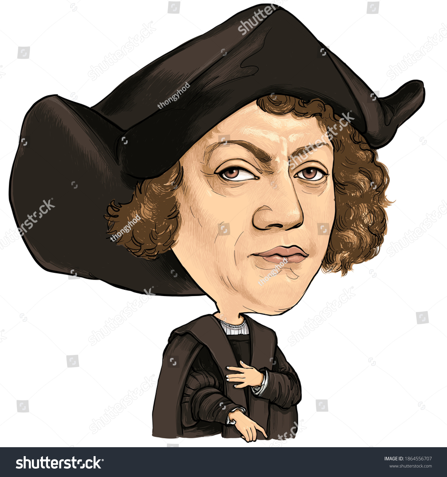 December 1 2020 Caricature Christopher Columbus Stock Illustration ...