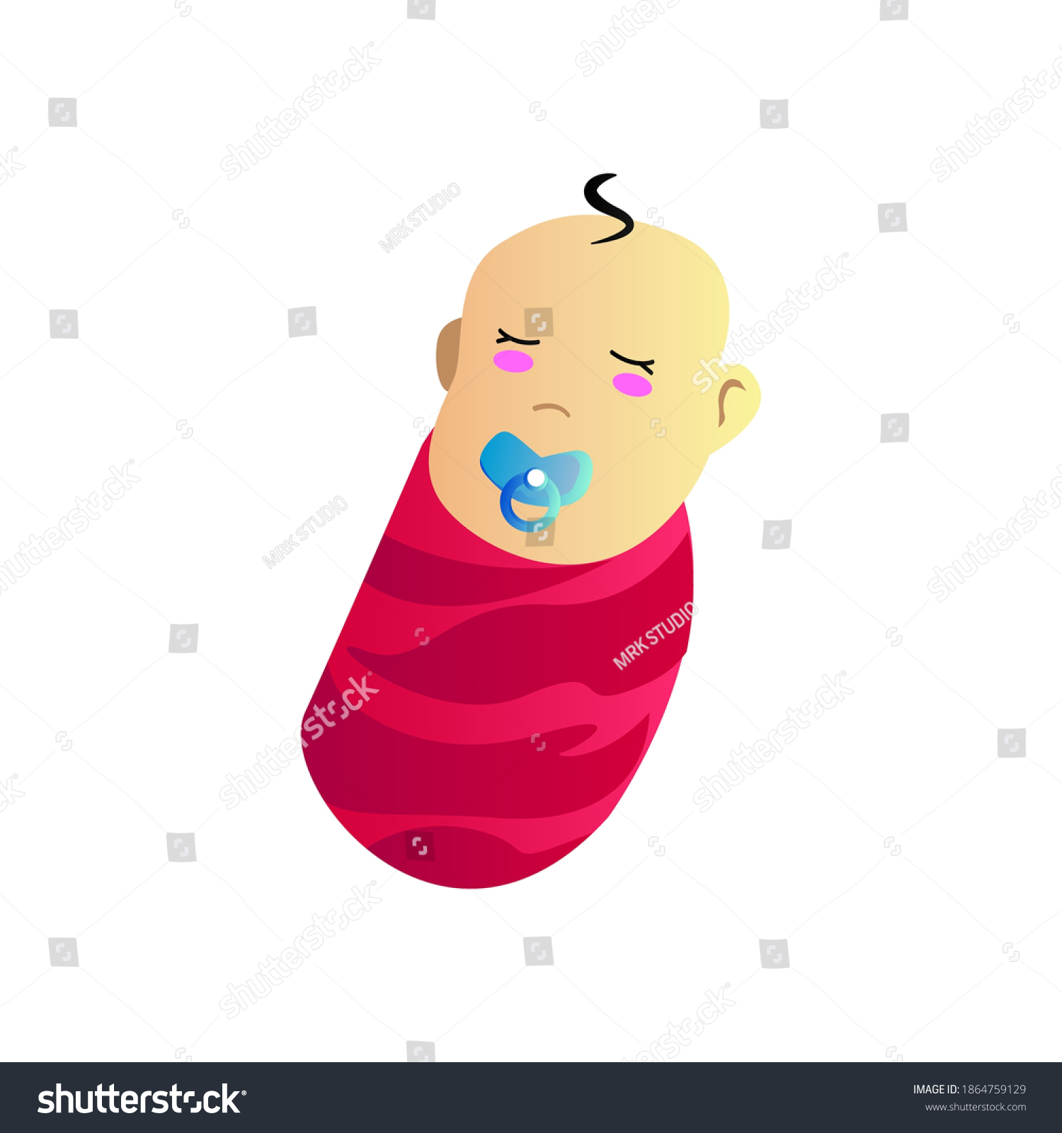 Cute Illustration Cartoon Baby Design Isolated Stock Vector (Royalty ...