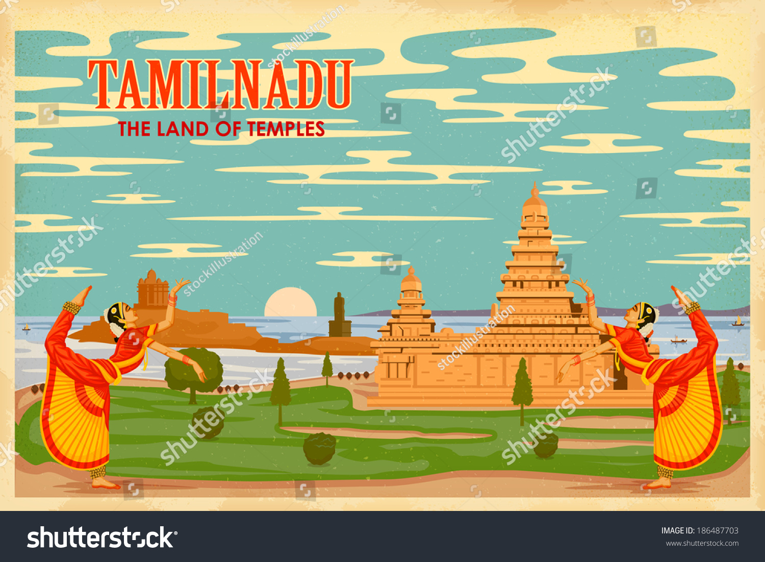 Illustration Depicting Culture Tamilnadu India Stock Vector (Royalty ...