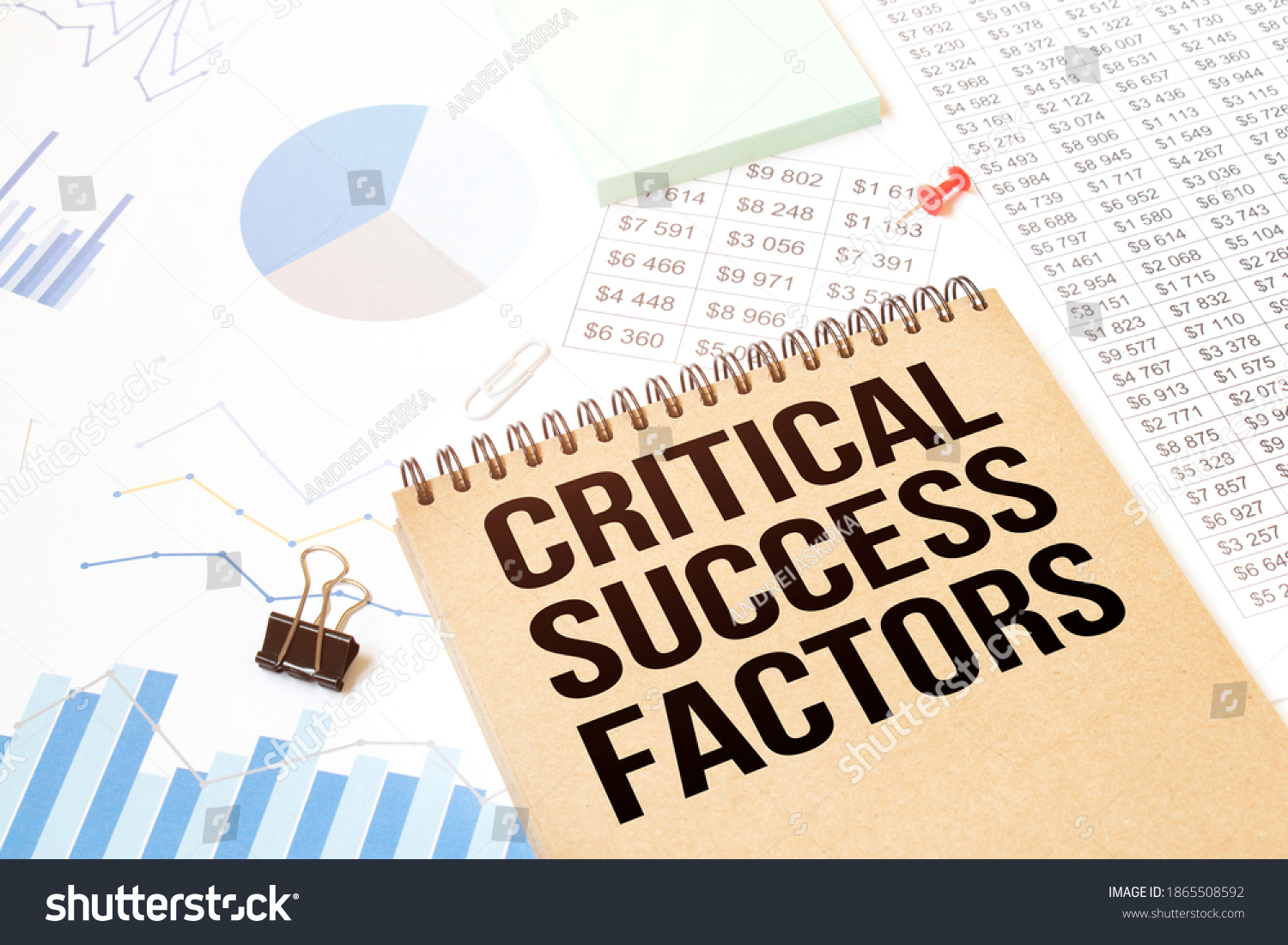 Notepad Text Critical Success Factors Diagram Stock Photo 1865508592 ...