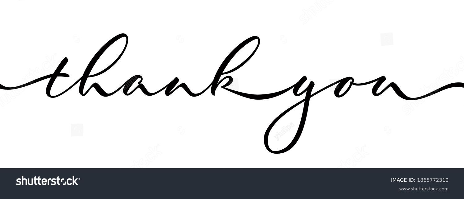 Thank You Isolated Inscription On White Stock Vector (Royalty Free ...