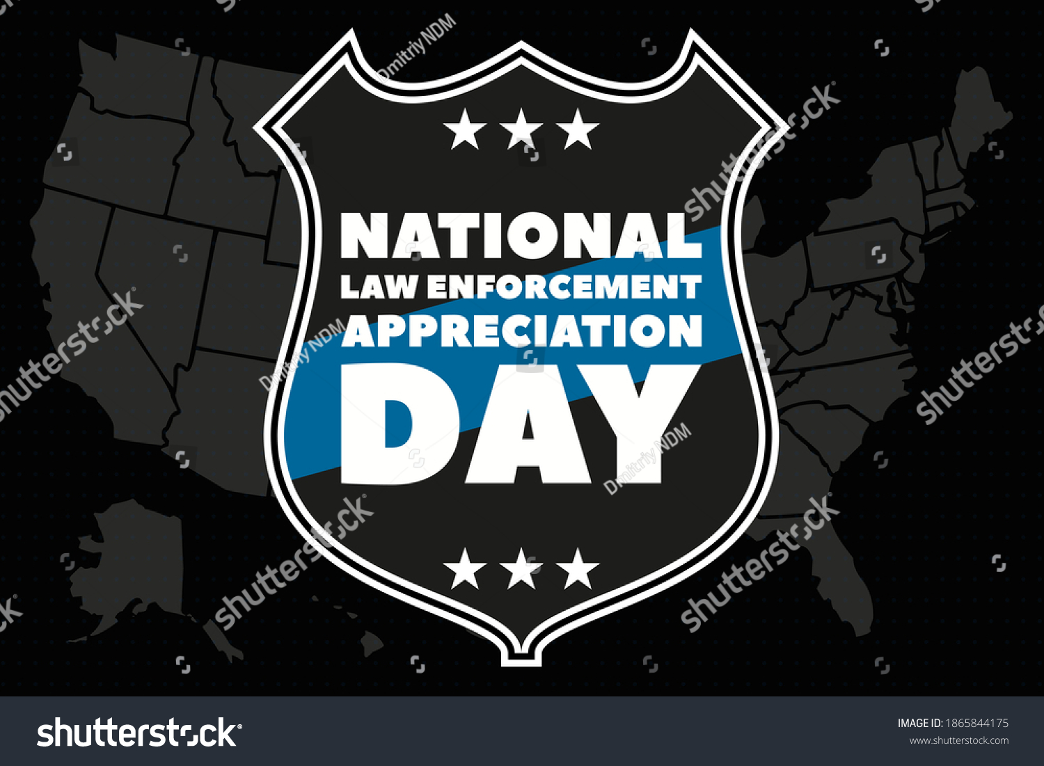 National Law Enforcement Appreciation Day Lead Stock Vector Royalty Free 1865844175 Shutterstock 