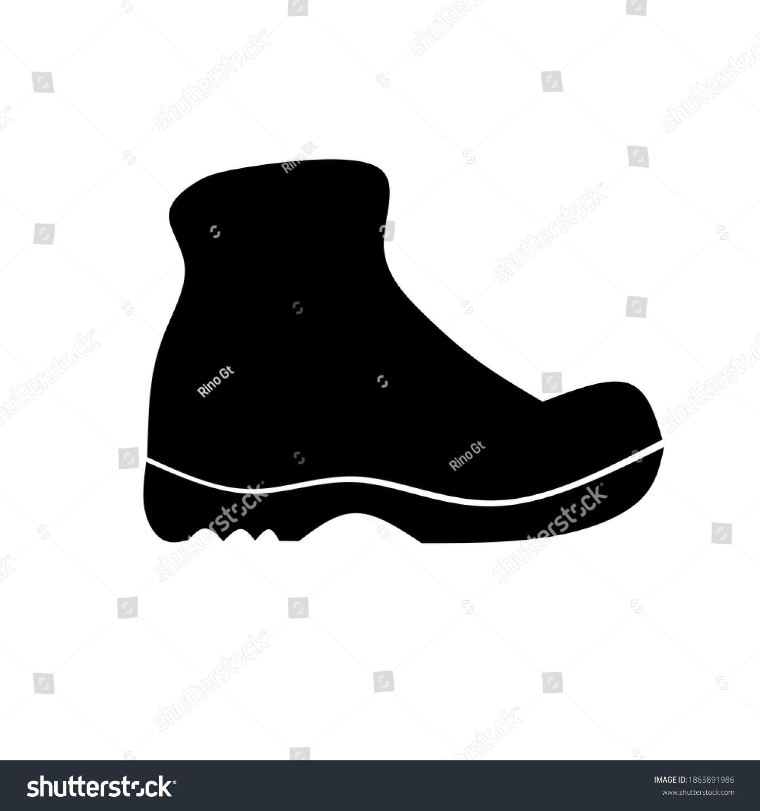 Safety Boots Icon Illustration Logo Stock Vector (Royalty Free ...
