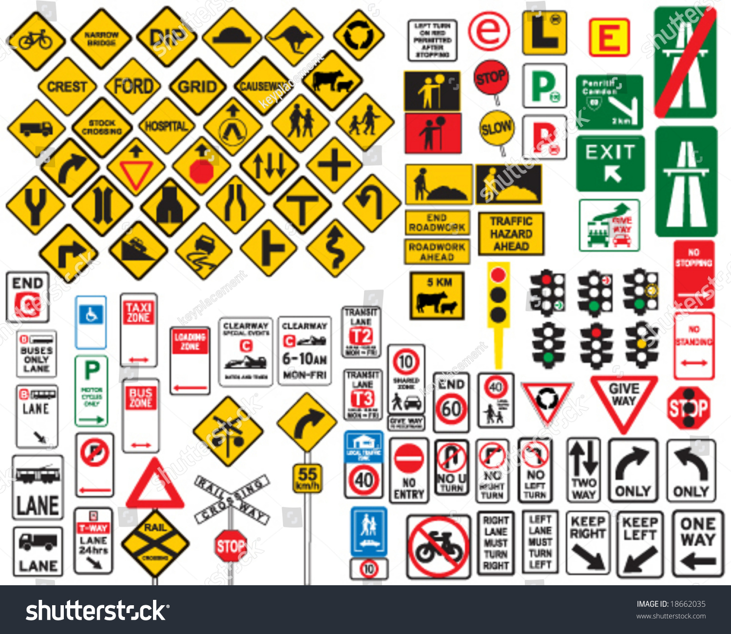 Roadsigns Stock Vector (Royalty Free) 18662035 | Shutterstock