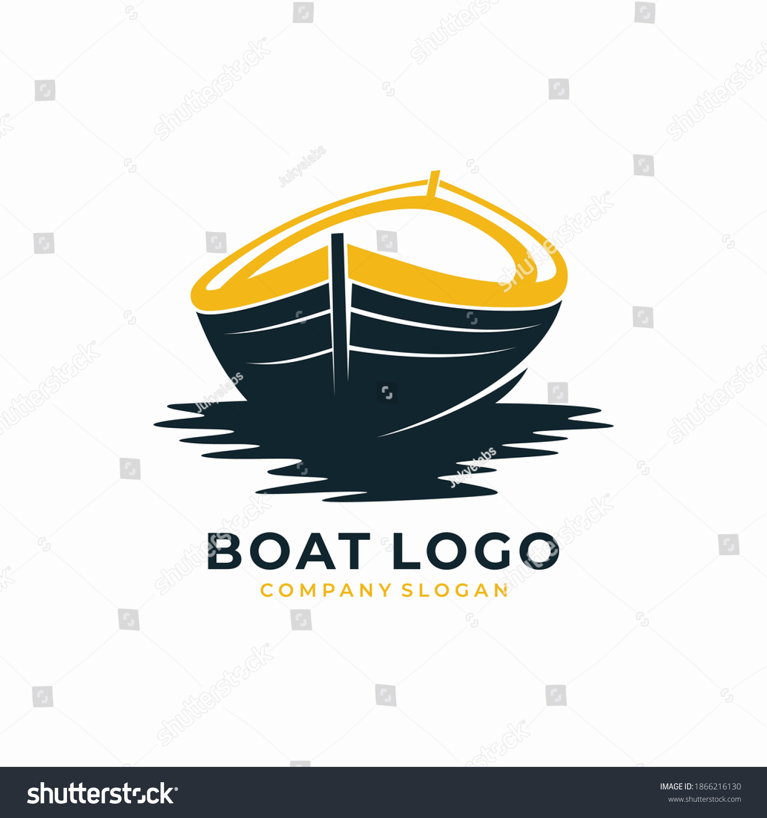 Boat Logo Design Vector Template Stock Vector (Royalty Free) 1866216130 ...