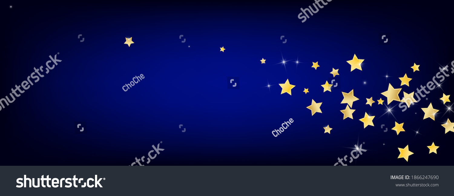 Yellow Twinkle Stars Vector Blue Background Stock Vector (royalty Free 