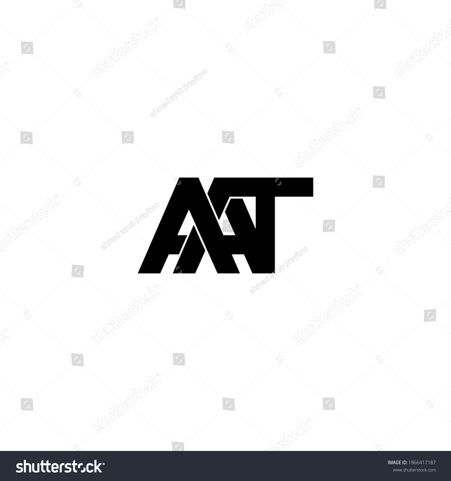 Aat Letter Original Monogram Logo Design 库存矢量图（免版税）1866417187