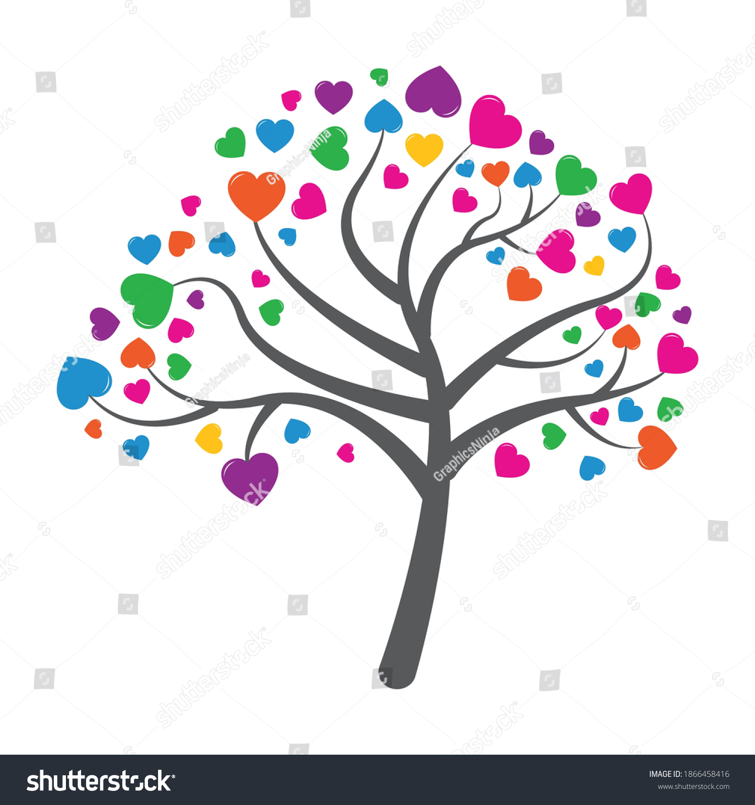 Love Tree Vector Design This Design Stock Vector (Royalty Free ...