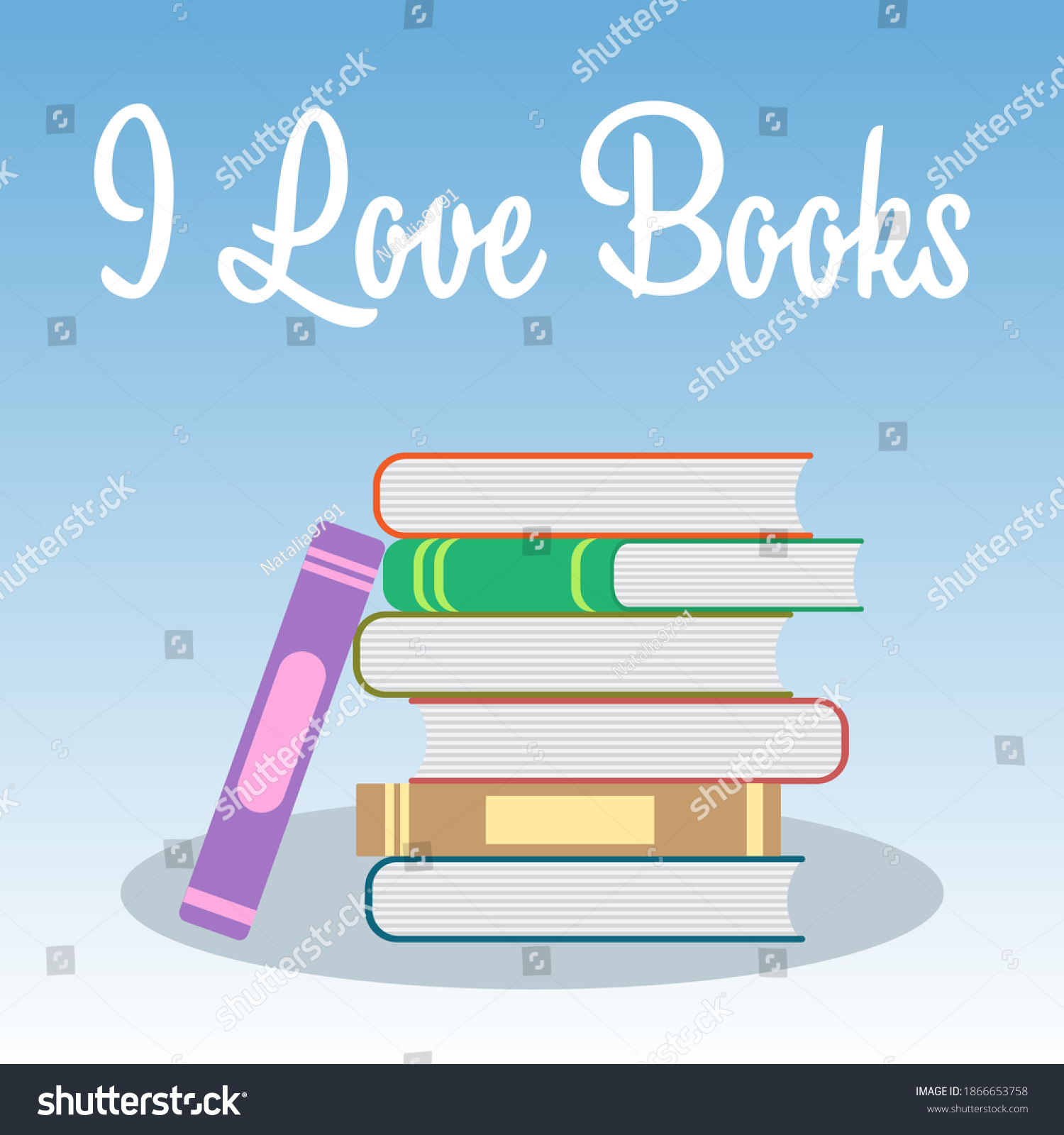 Love Booksstack Books Bunch Books Vector Stock Vector (Royalty Free ...