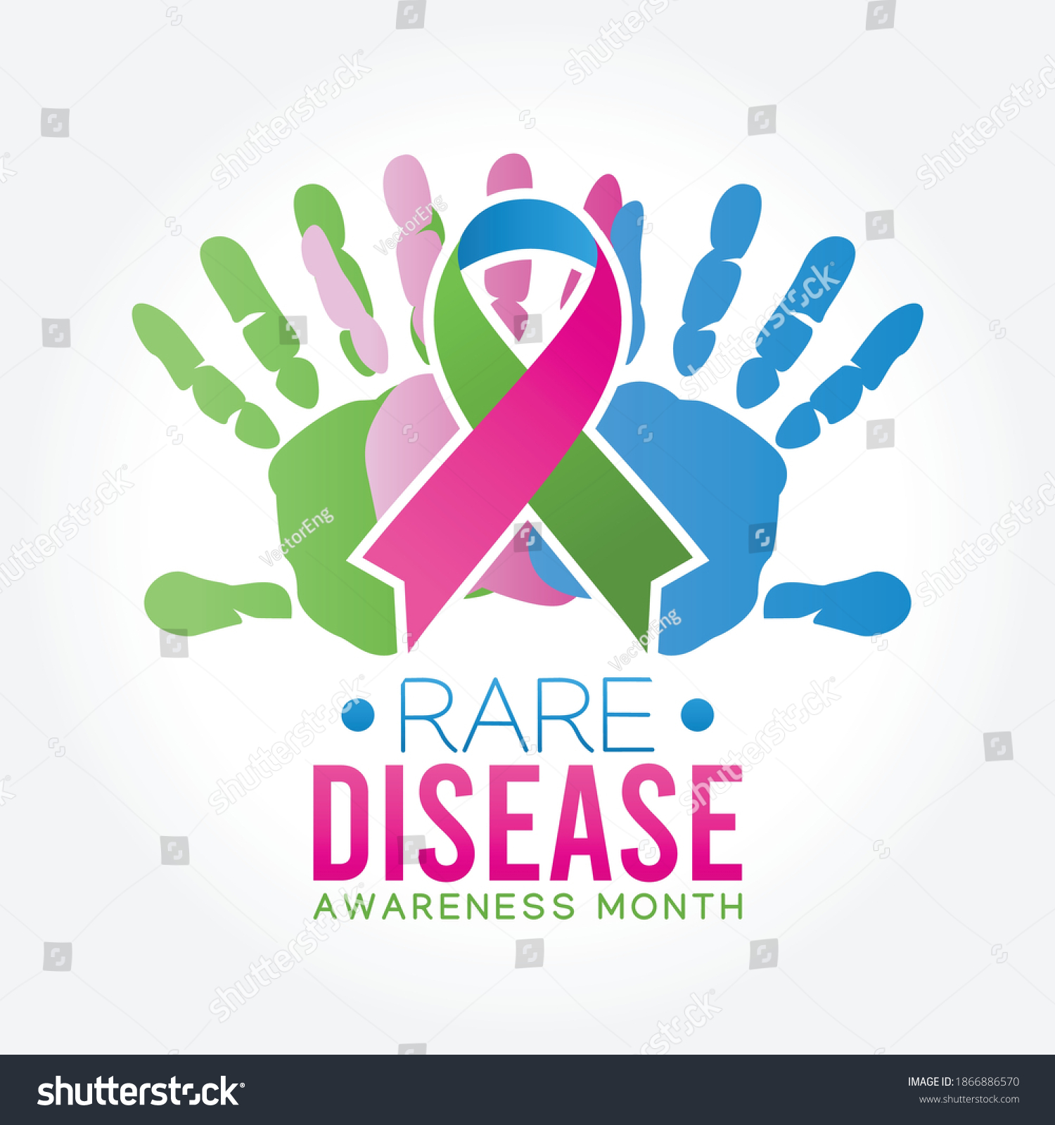 Rare Disease Awareness Month Vector Illustration Stock Vector (Royalty