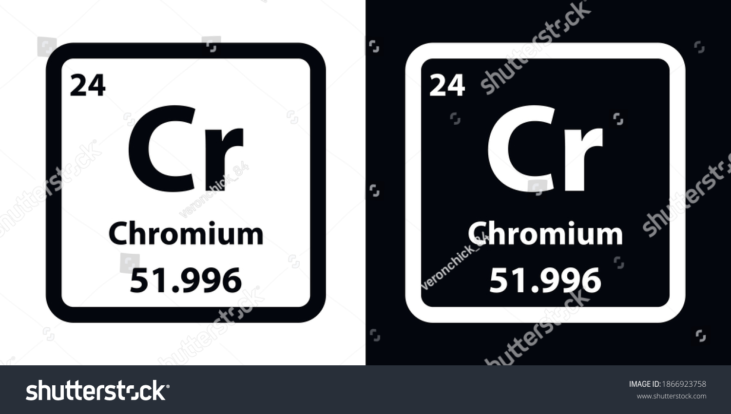 Vektor Stok Chromium Cr Chemical Element Icon Chemical (Tanpa Royalti ...