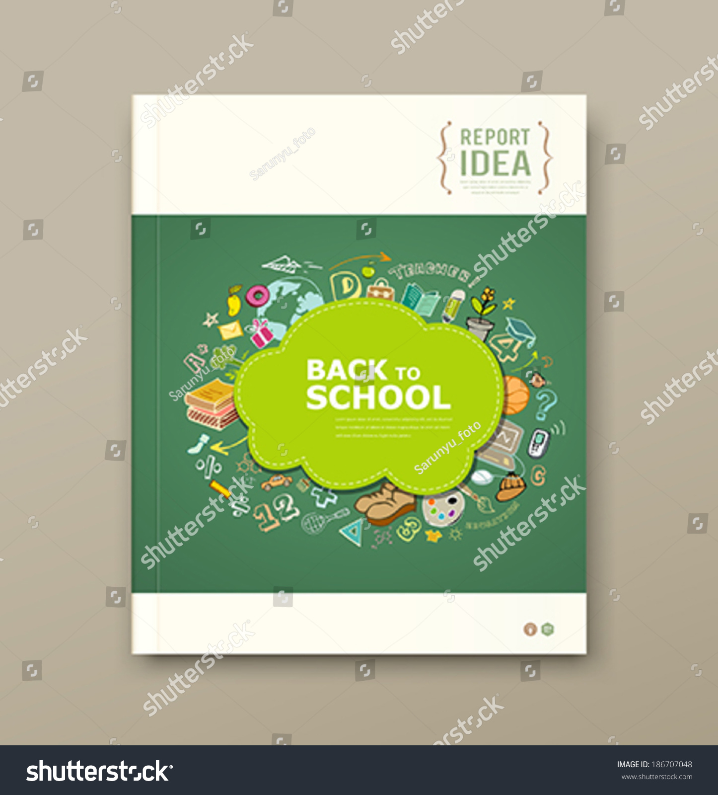 Cover Magazine Educations Icons Design Background Stock Vector (Royalty ...