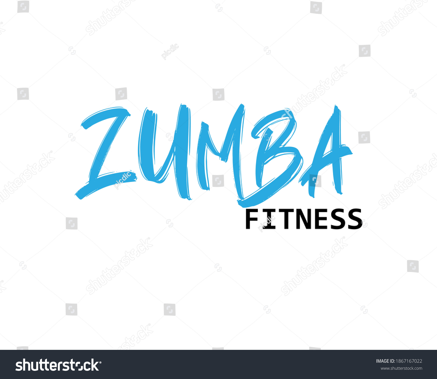 Zumba Dance Studio Text Calligraphy Word Stock Vector (Royalty Free ...