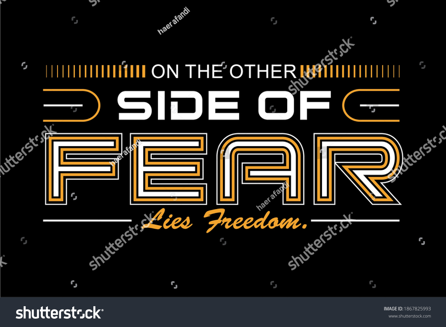 Side Fear Typography Slogan Tshirt Print Stock Vector (Royalty Free ...