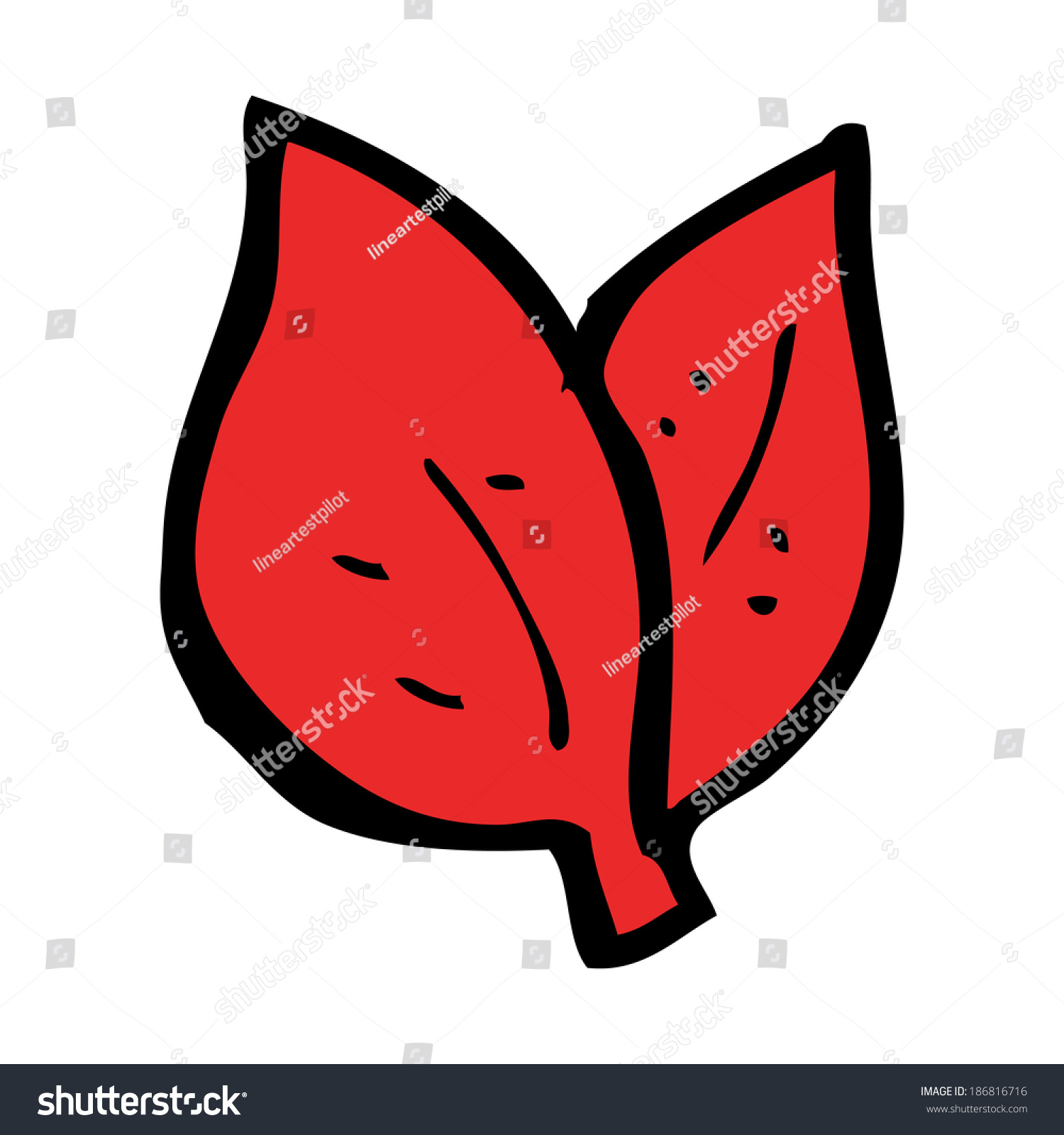 Cartoon Leaves Symbol Stock Vector (Royalty Free) 186816716 | Shutterstock