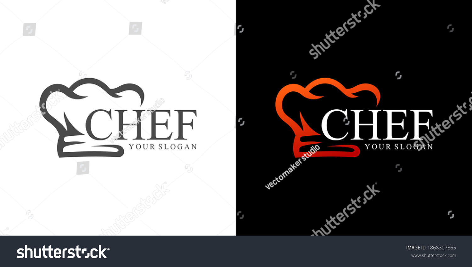 Kitchen Chef Logo Design Vector Template Stock Vector (Royalty Free ...