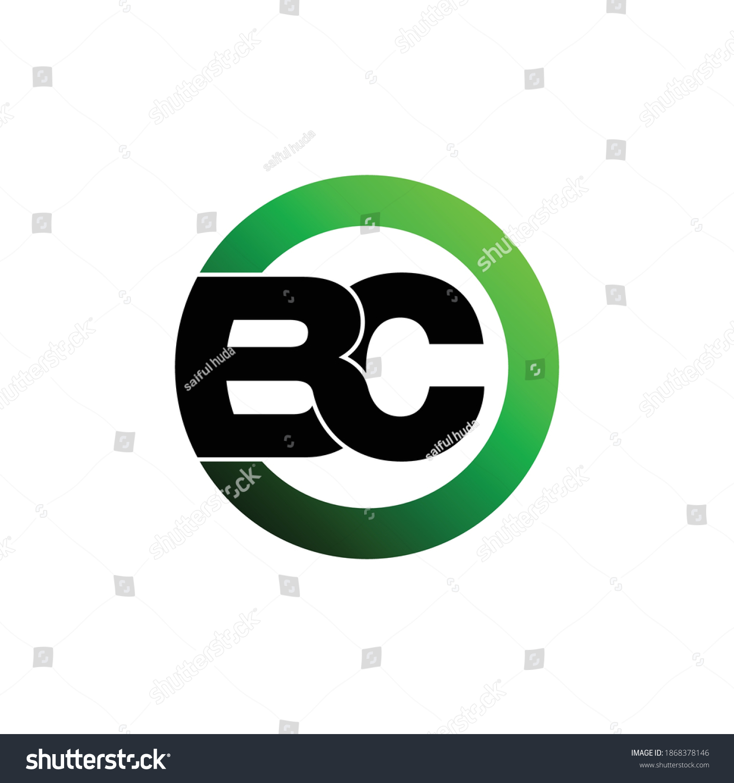 Letter Bc Circle Logo Design Vector Stock Vector (Royalty Free ...