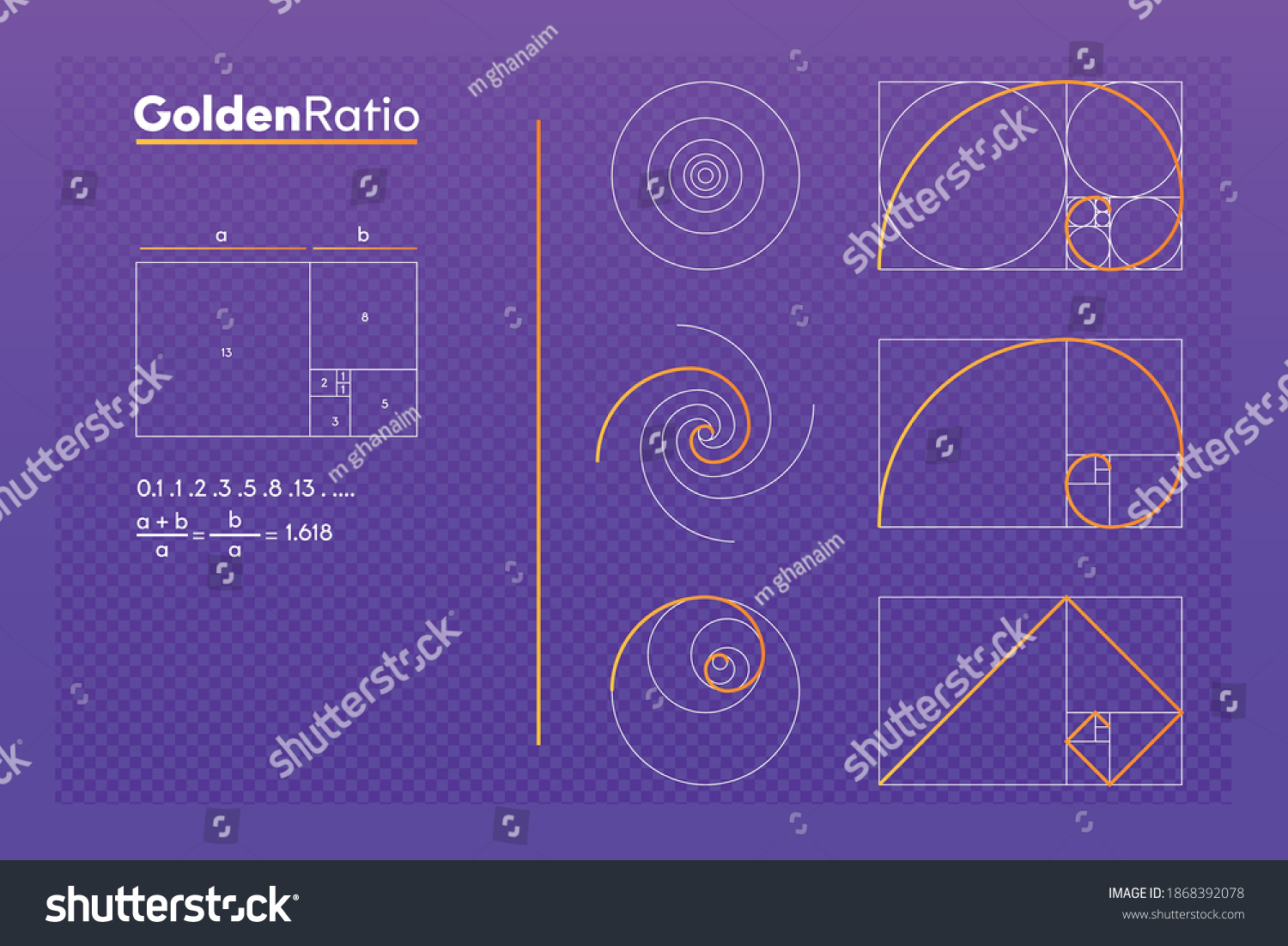 Set Various Figures Shapes Law Golden Stock Vector (Royalty Free ...