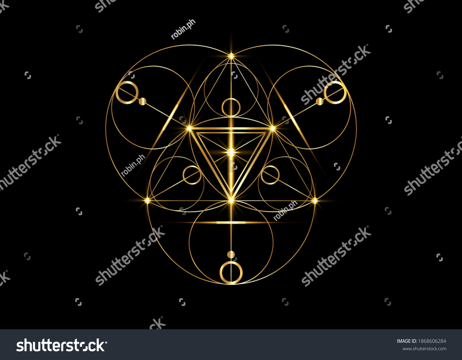 Magic Alchemy Symbols Sacred Geometry Mandala Stock Vector (Royalty ...