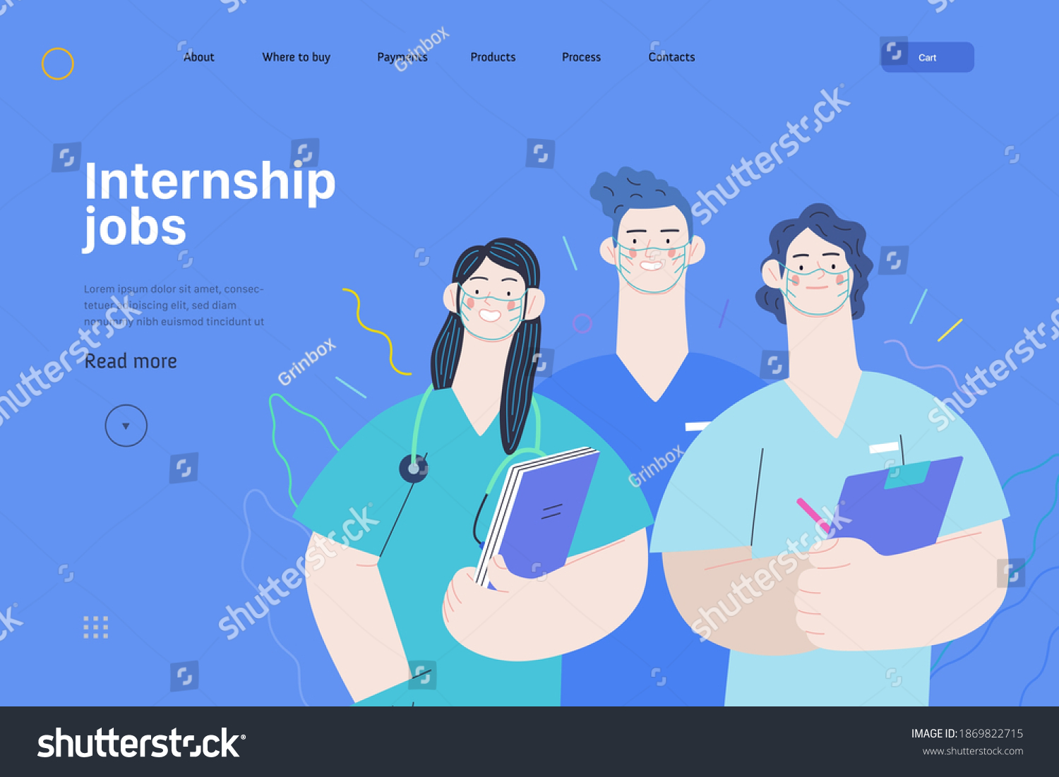 medical-insurance-internship-jobs-modern-flat-stock-vector-royalty