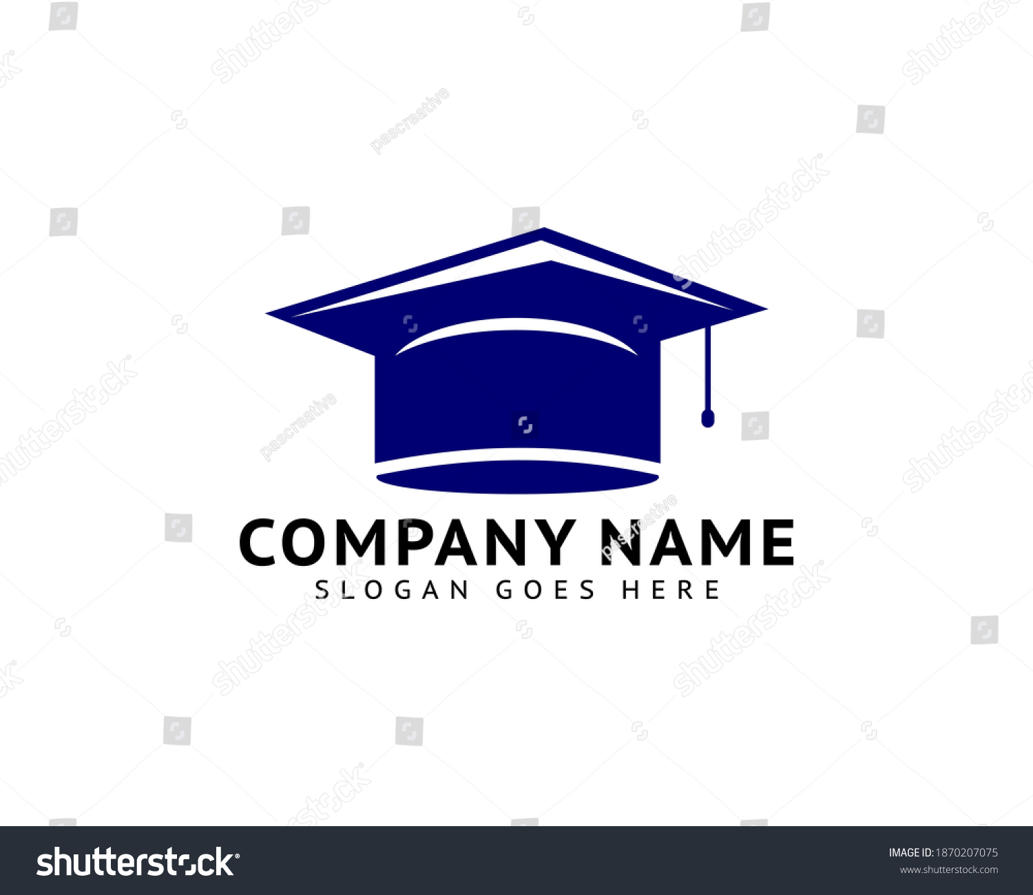 Graduation Hat Vector Logo Education Logo Stock Vector (Royalty Free ...