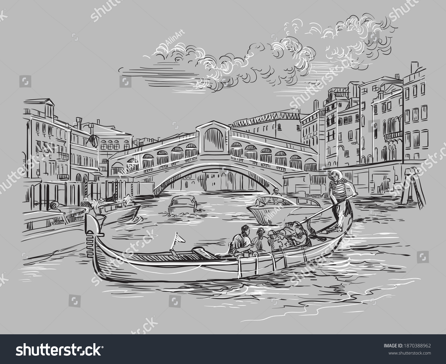 Венеция мост вектор