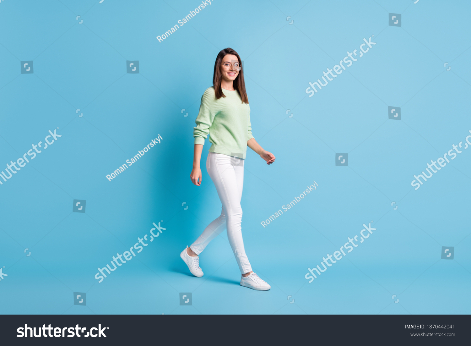 Full Body Profile Side Photo Pretty Stock Photo 1870442041 | Shutterstock