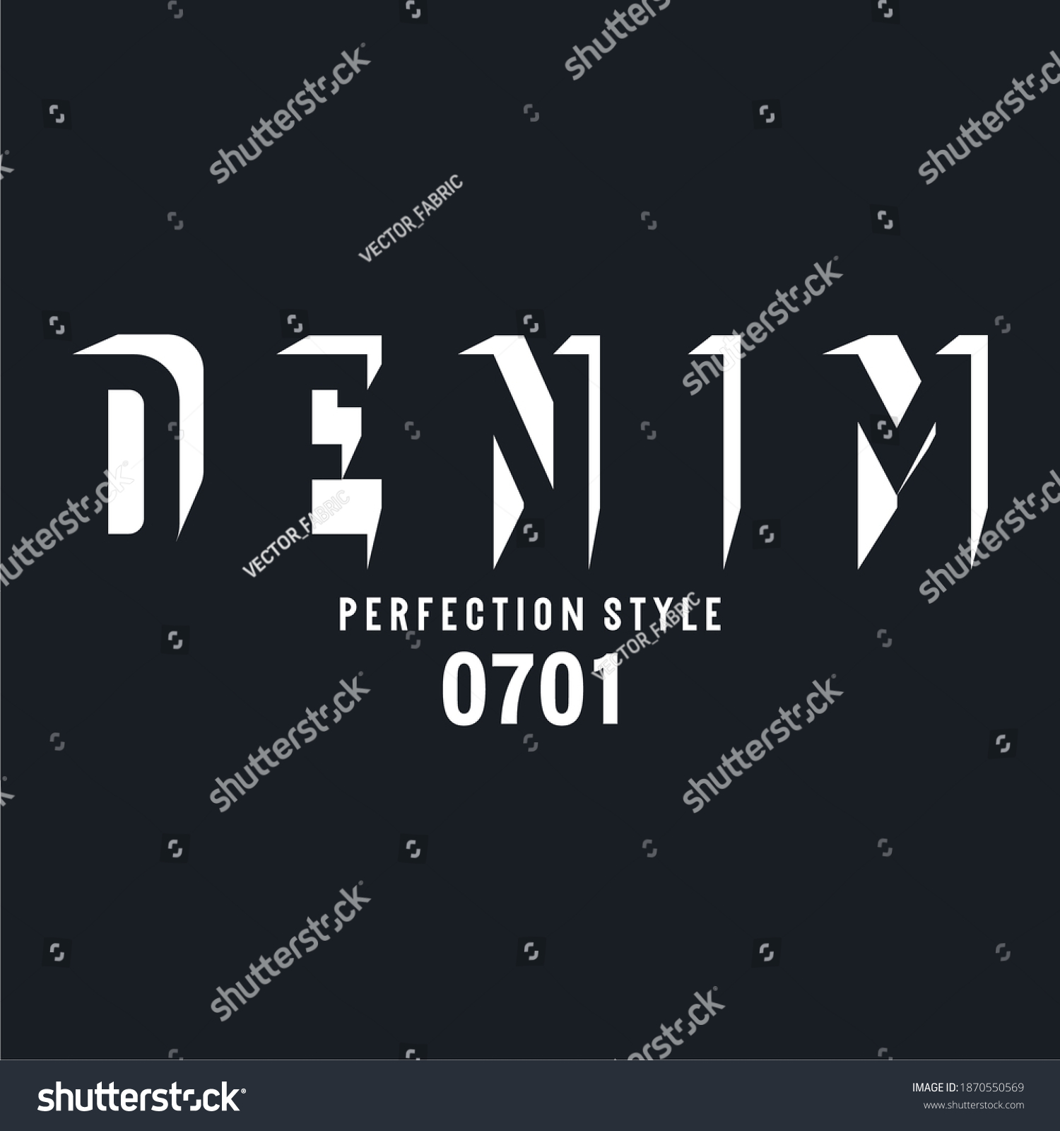 Denim Wording Design T Shirt Graphics Stock Vector (Royalty Free ...