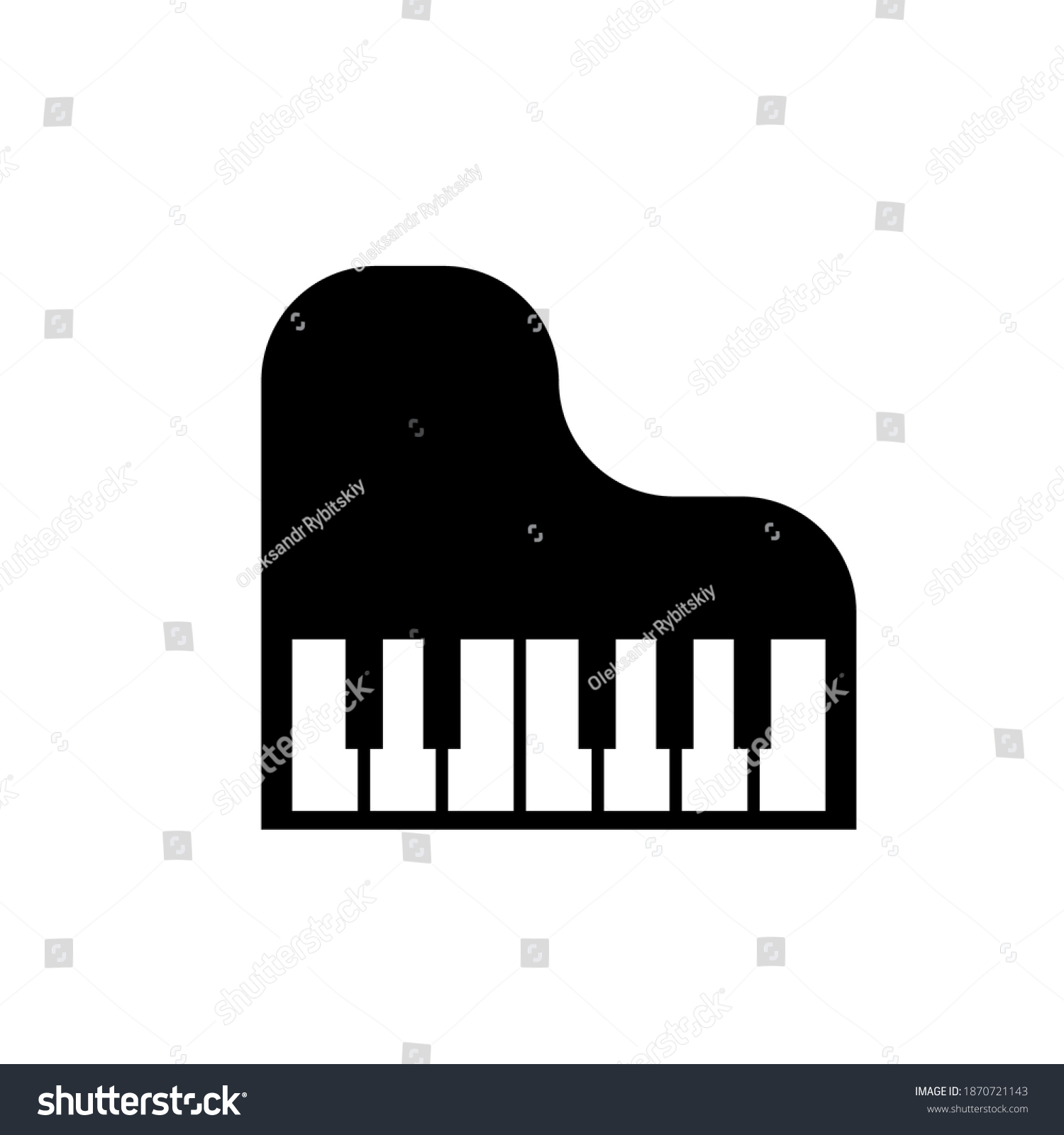 Piano Symbols Classic Heart Shape Forms Stock Vector (Royalty Free ...