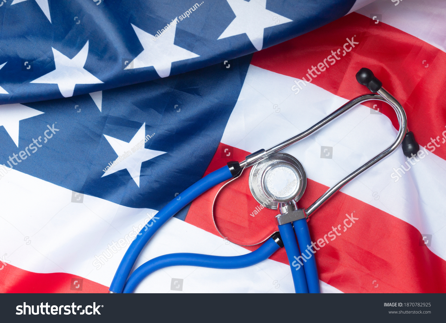 American Flag Stethoscope Medicine Health Usa Stock Photo 1870782925 ...