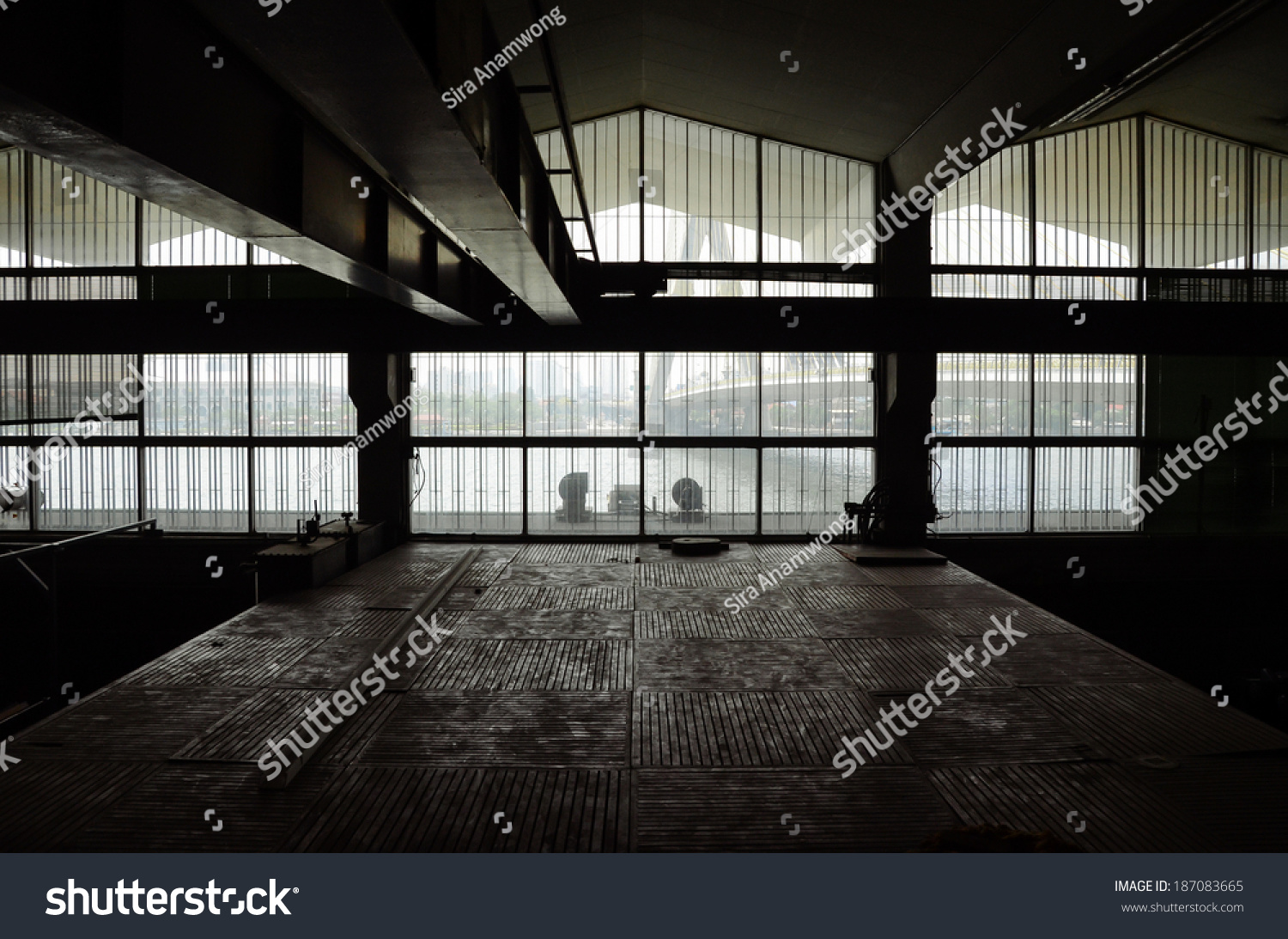 Interior Abandon Architecture Silhouette Image Stock Photo 187083665 ...