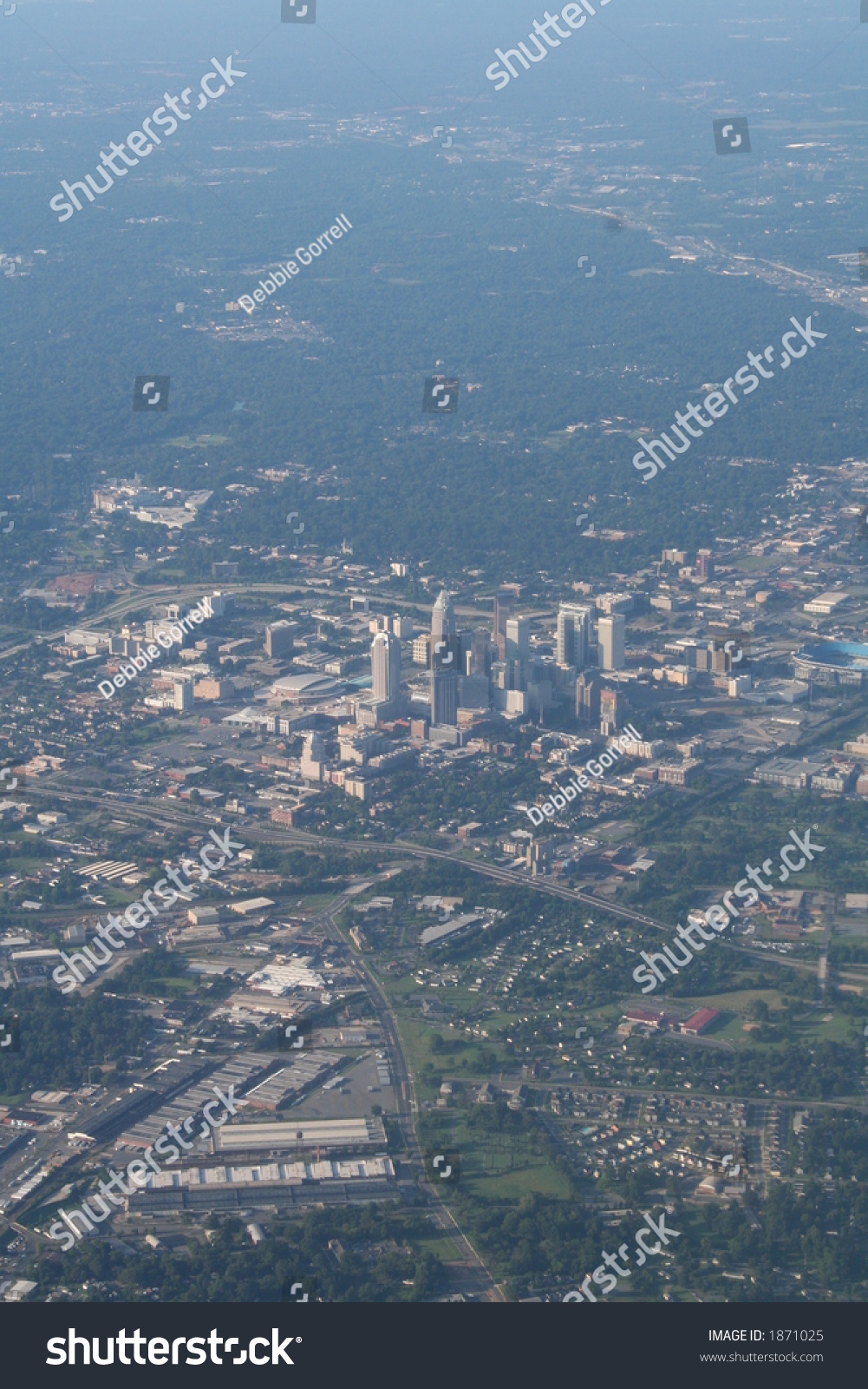 Aerial View Downtown Charlotte Nc Stock Illustration 1871025 | Shutterstock