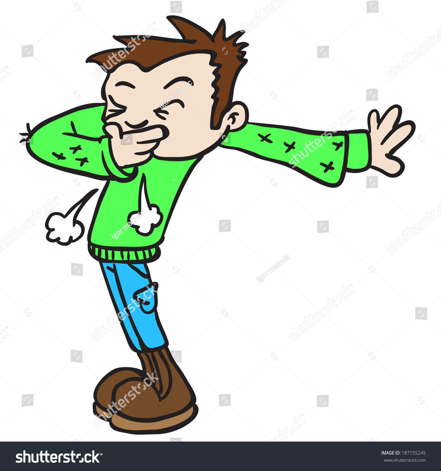 Boy Sneeze Cartoon Stock Illustration 187155245 | Shutterstock