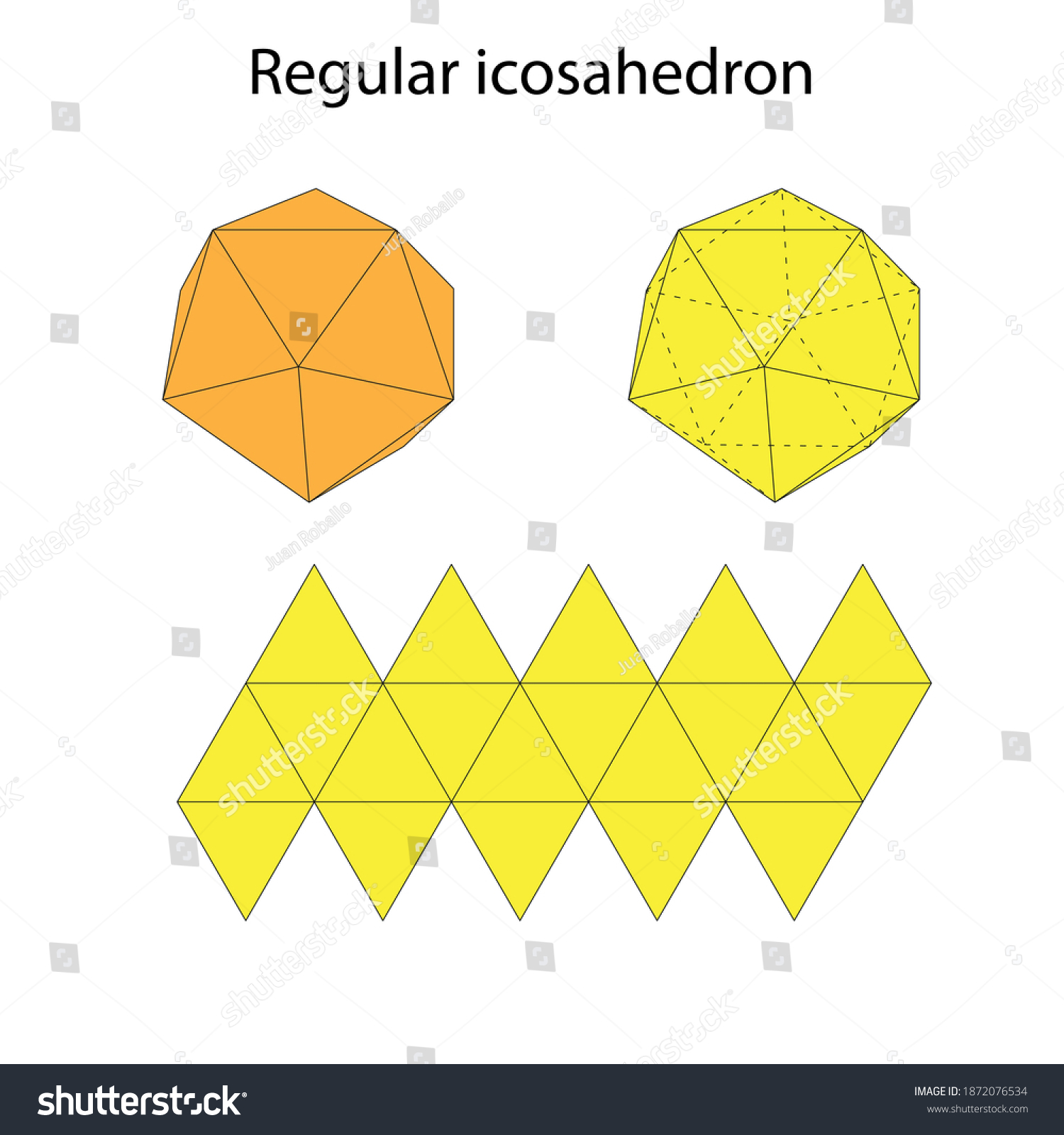 icosahedron template