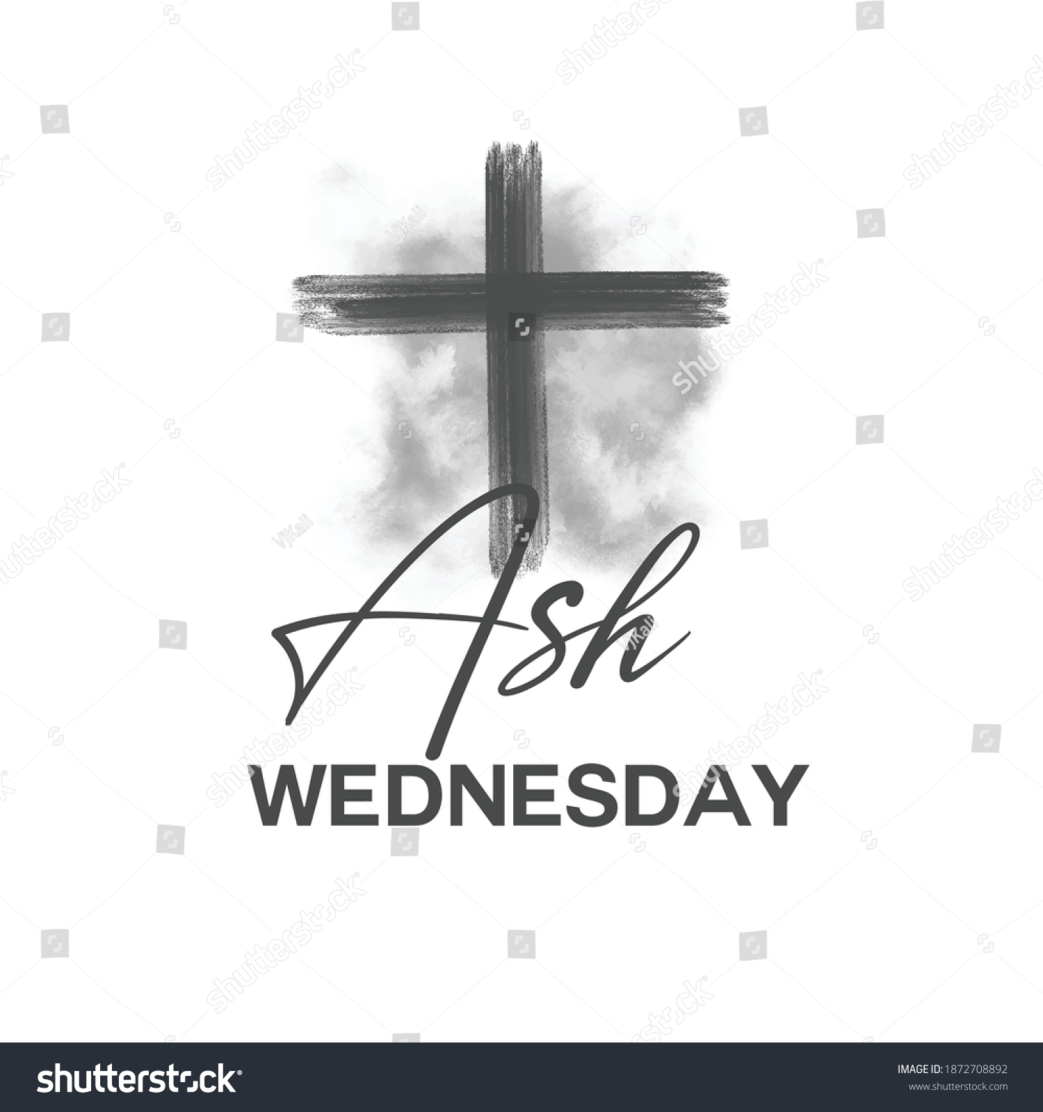 Ash Wednesday Poster Vector Background Stock Vector (Royalty Free ...